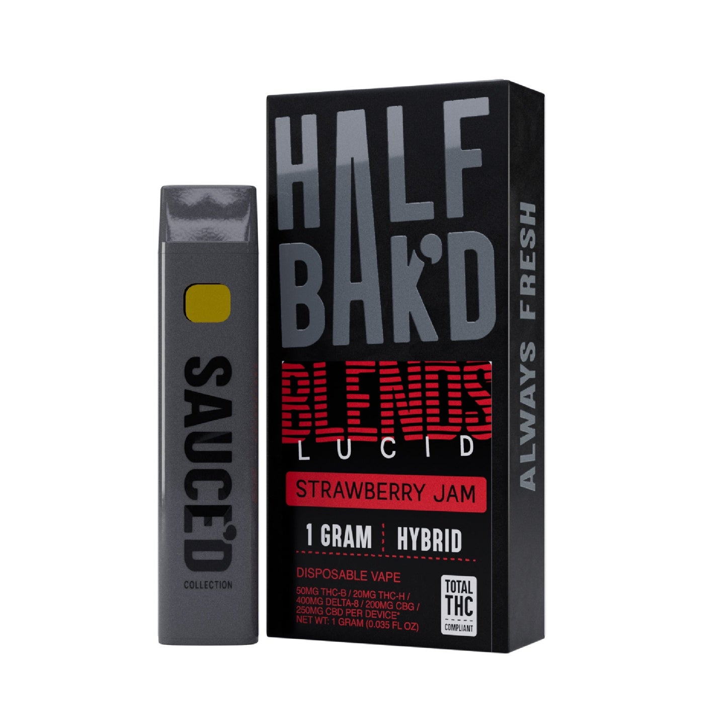 Half Bakd Lucid Blend THC Vaporizer 1000mg