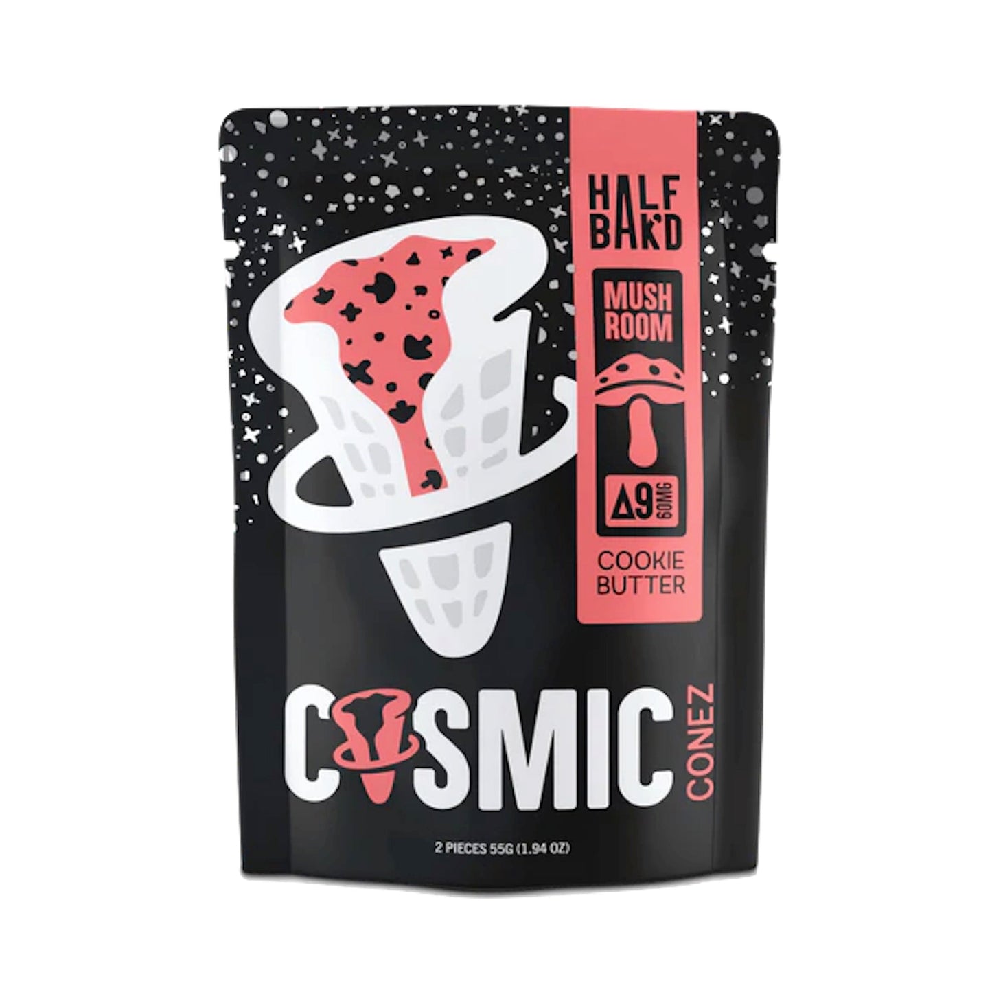 Half Bakd Mushroom Cookie Butter Cosmic Conez 2ct