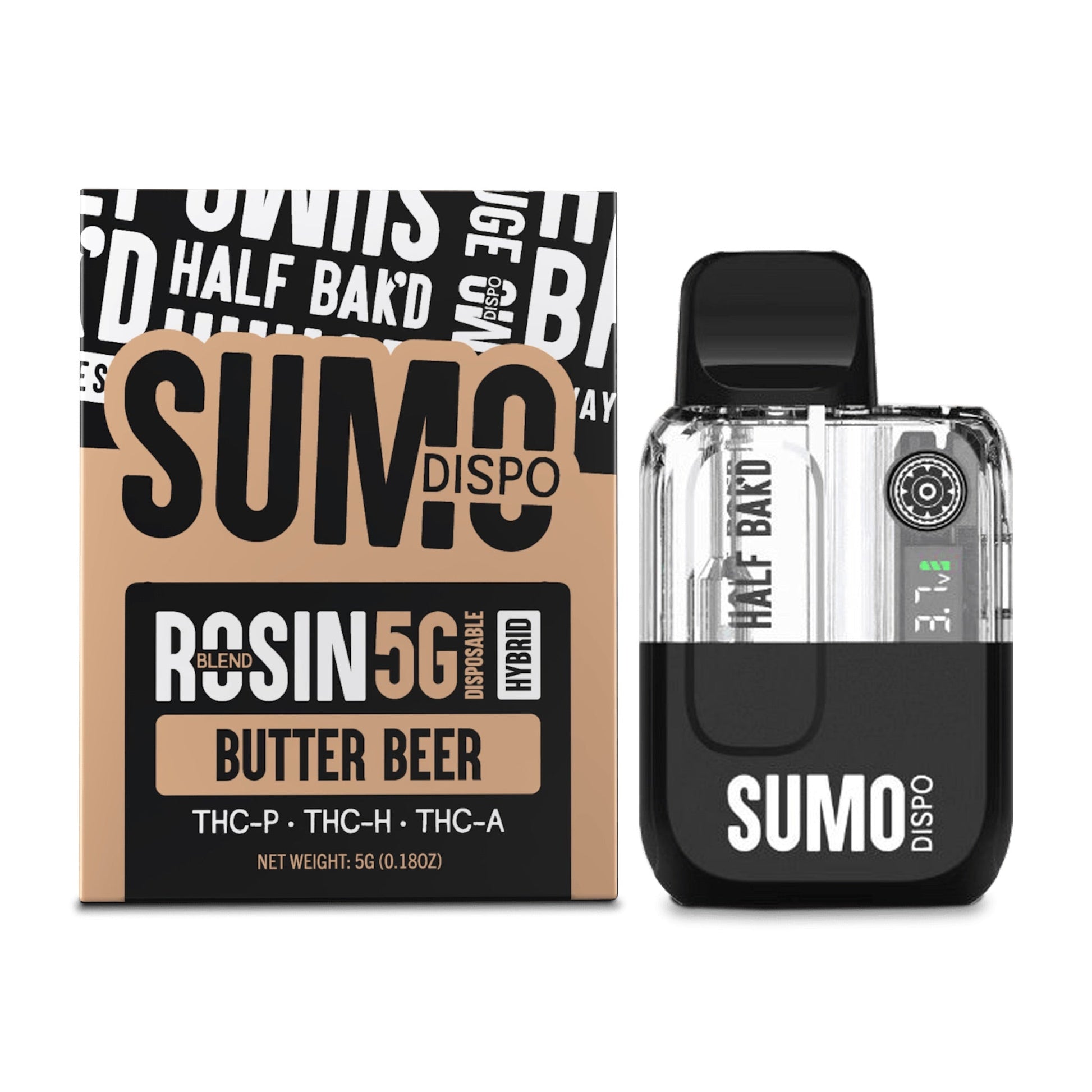 Half Bak'd Rosin Blend Sumo Vaporizer 5000mg