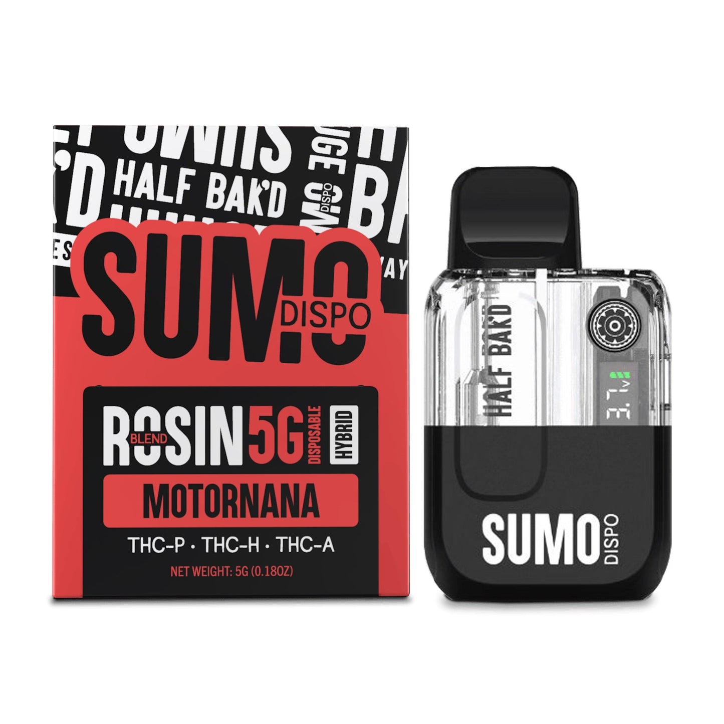 Half Bak'd Rosin Blend Sumo Vaporizer 5000mg