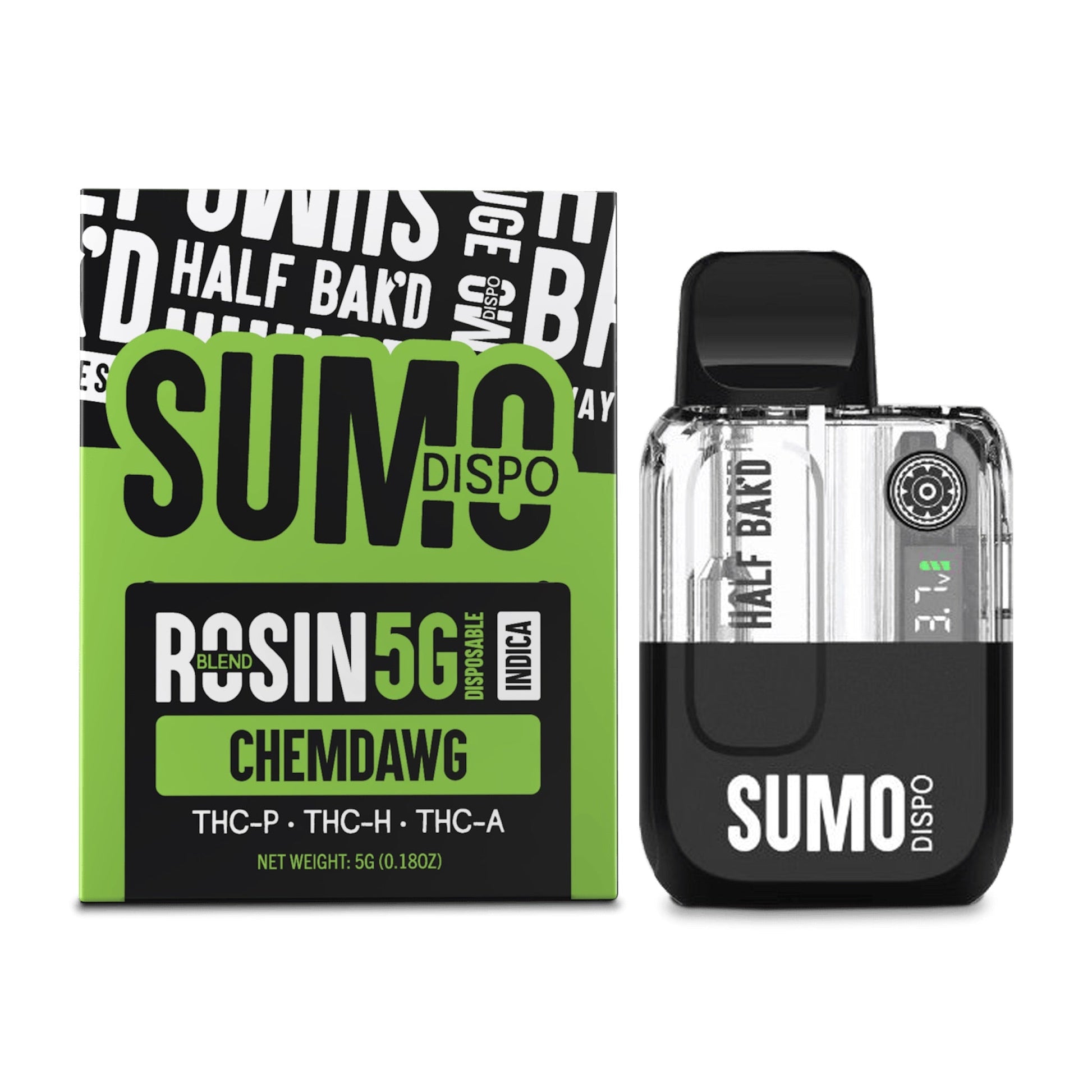 Half Bak'd Rosin Blend Sumo Vaporizer 5000mg