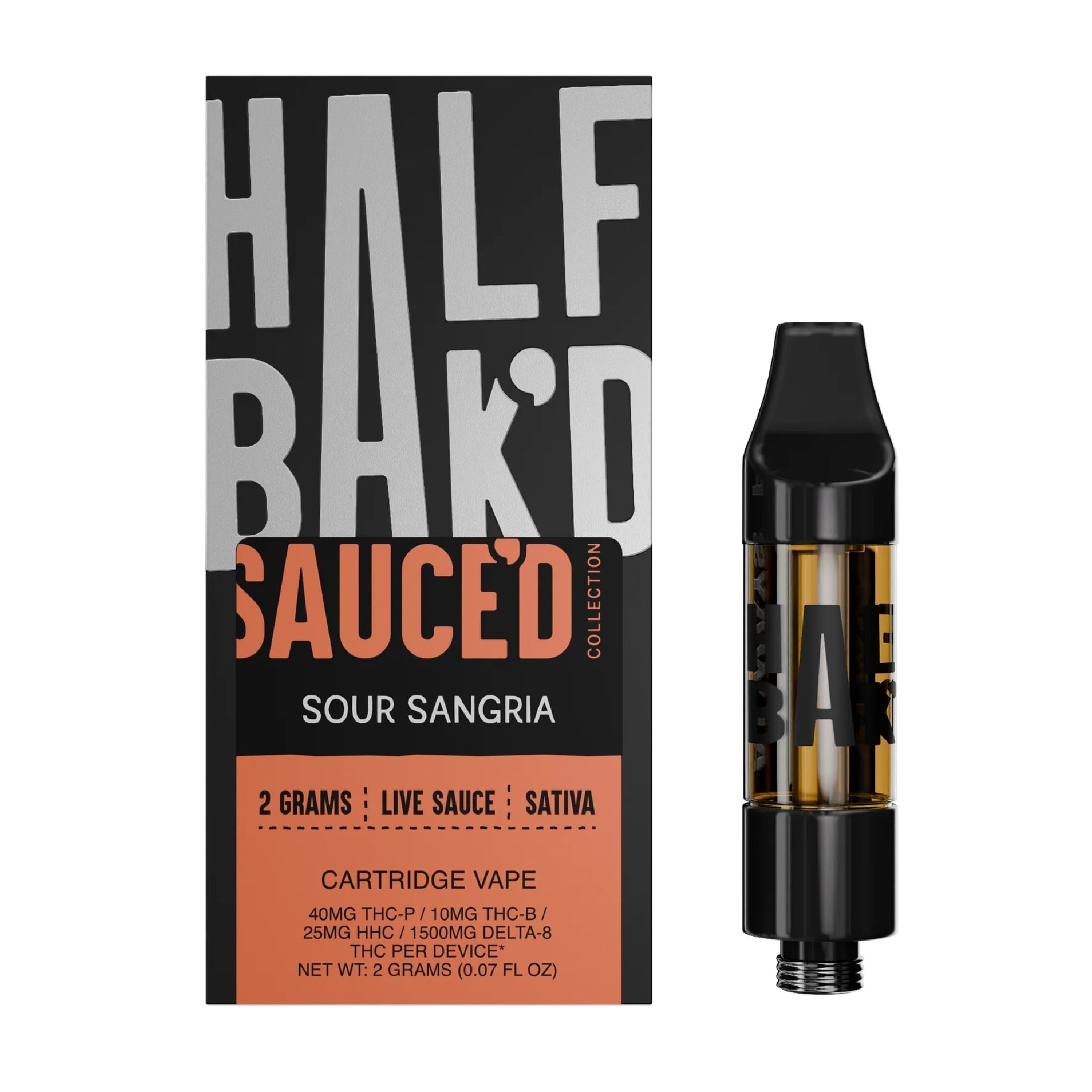 Half Bakd Sauced Live Resin Cartridge 2000mg