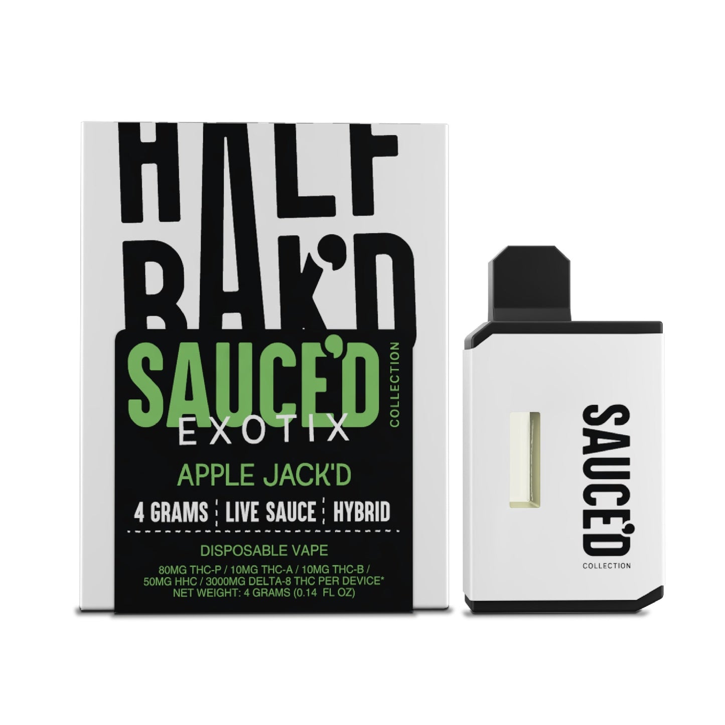 Half Bakd Sauced Exotix THC-P Vaporizer 4000mg