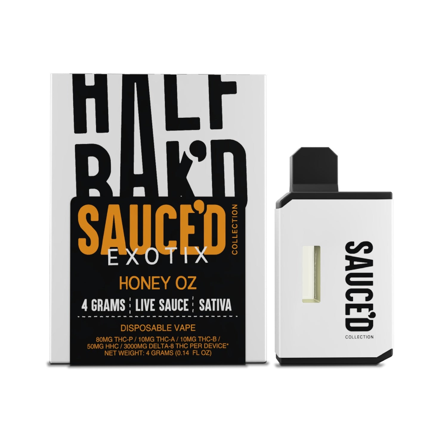 Half Bakd Sauced Exotix THC-P Vaporizer 4000mg