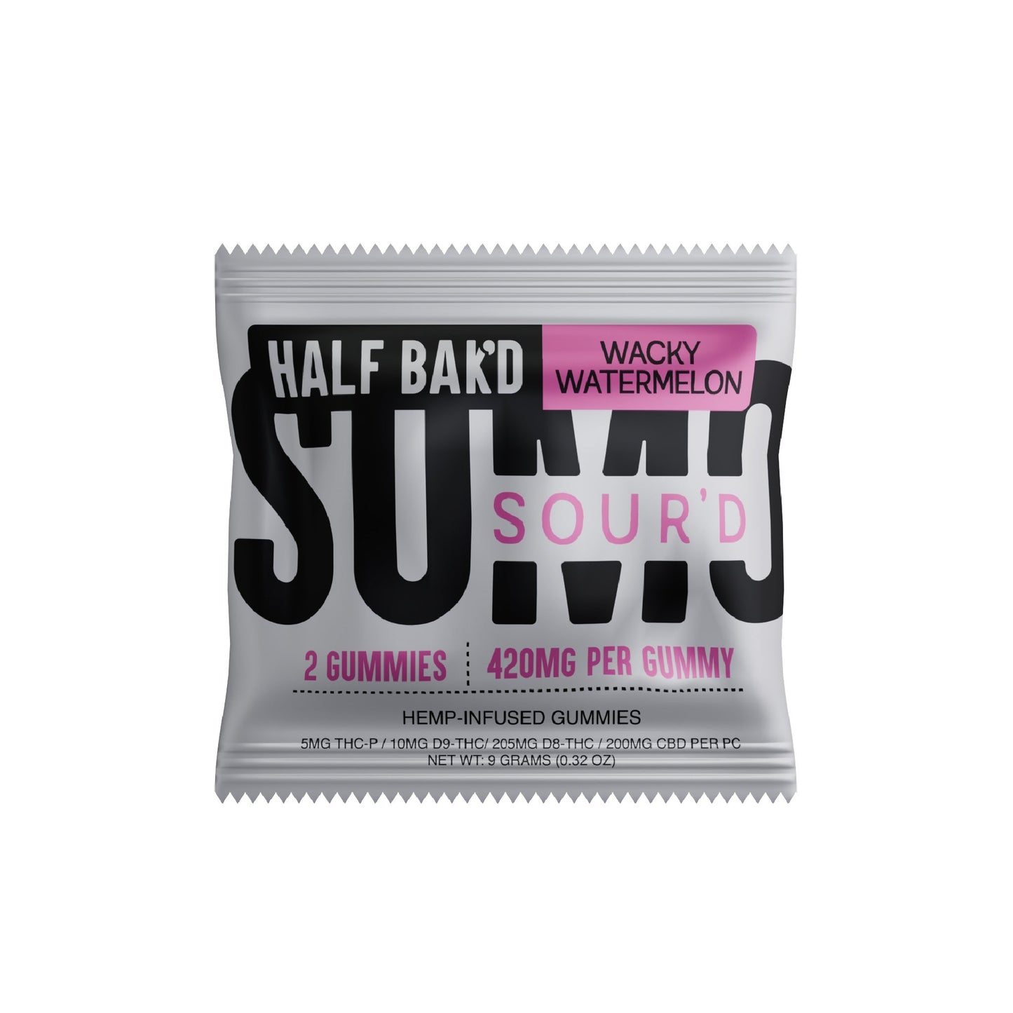 Half Bakd Sour'd Sumo THC Gummies 840mg 2ct