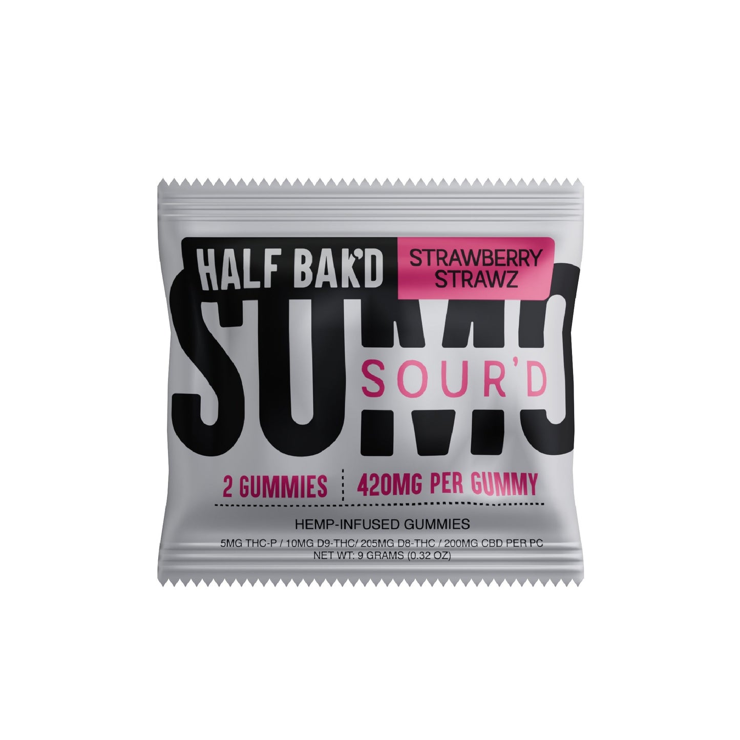 Half Bakd Sour'd Sumo THC Gummies 840mg 2ct