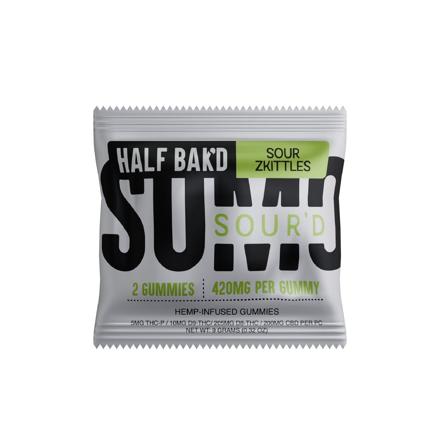 Half Bakd Sour'd Sumo THC Gummies 840mg 2ct
