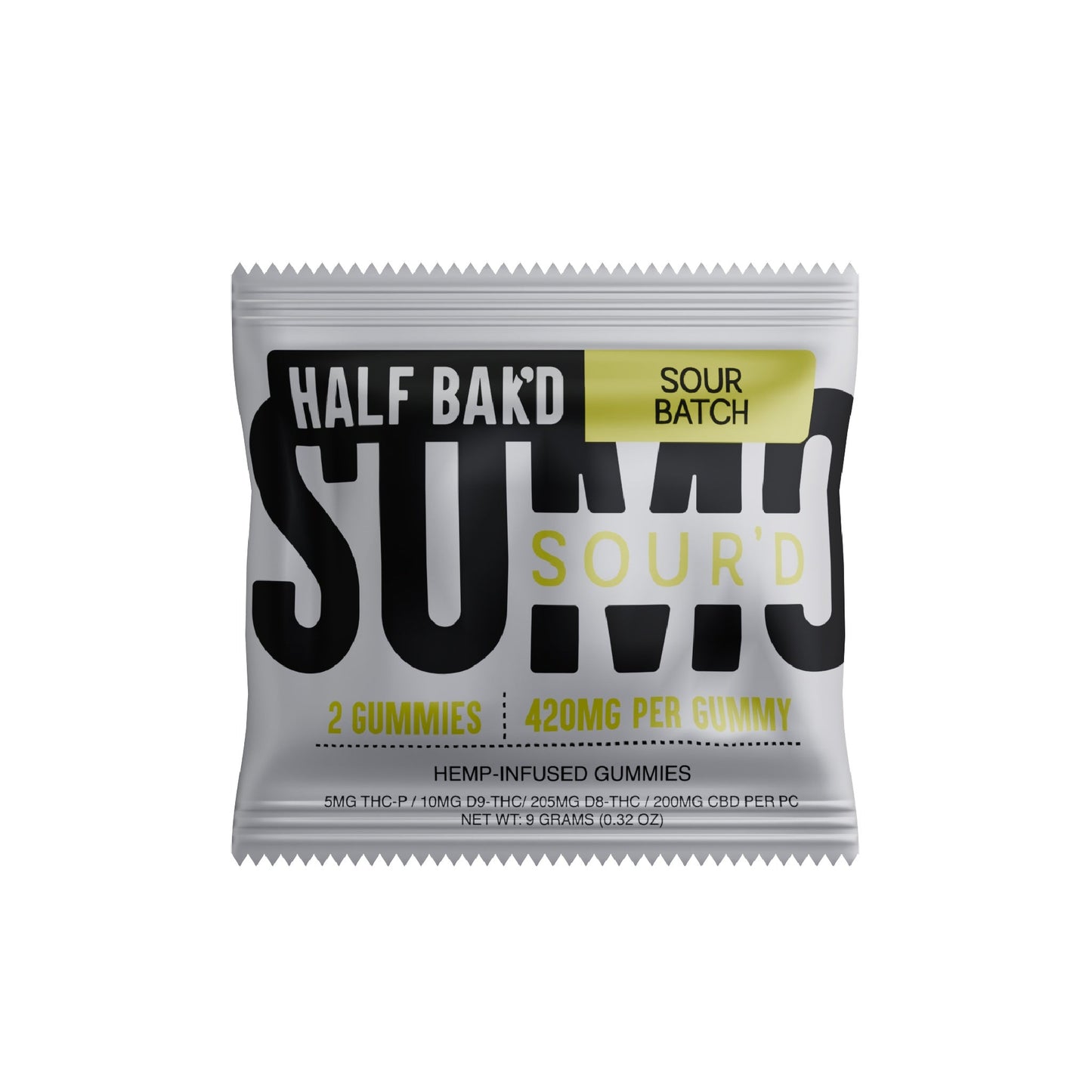 Half Bakd Sour'd Sumo THC Gummies 840mg 2ct
