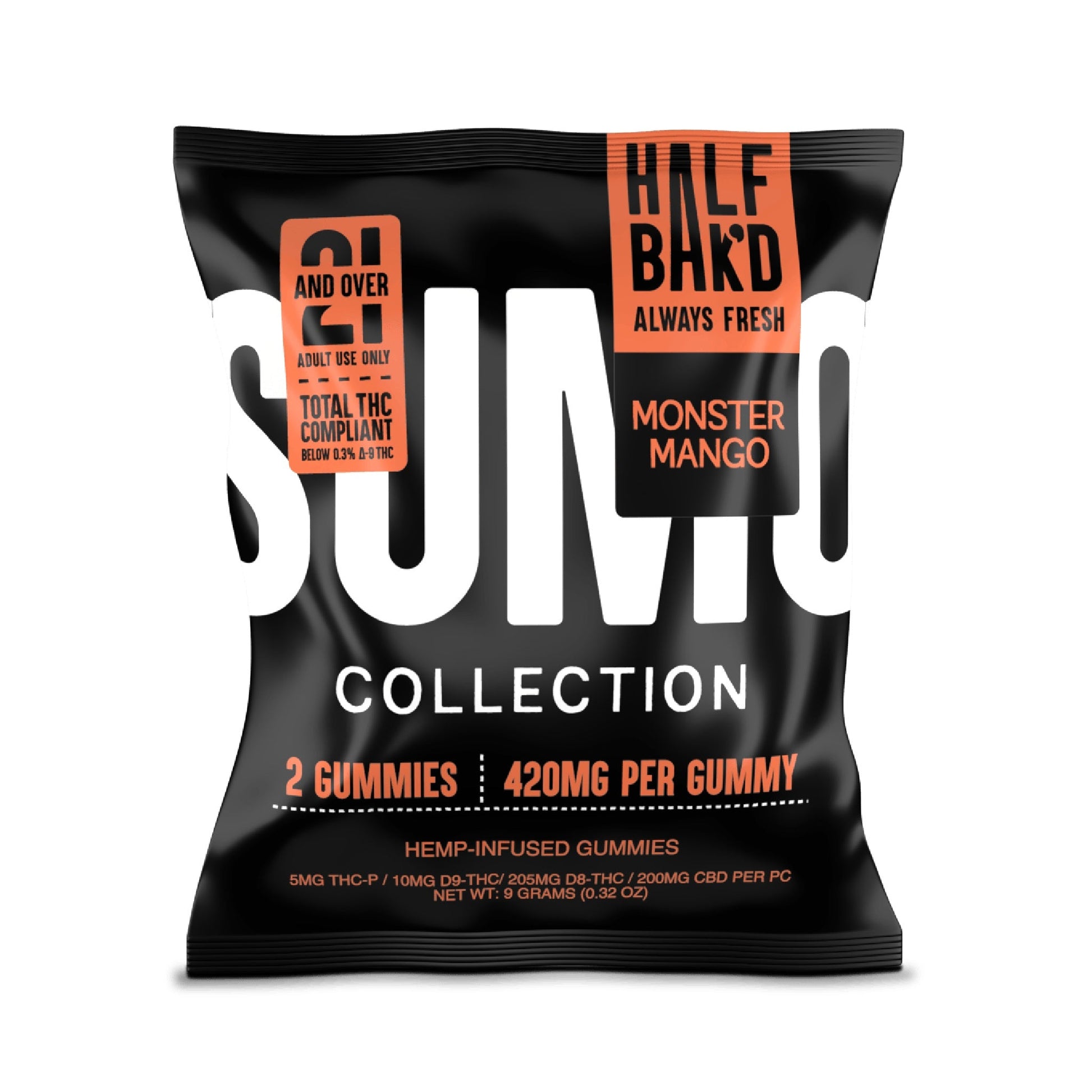 Half Bakd Sumo THC-A Delta 9 Gummies 420mg 2ct
