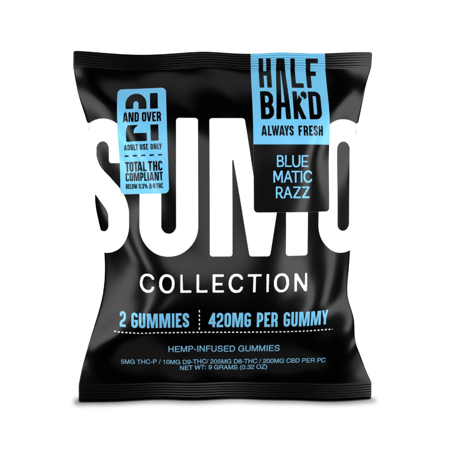 Half Bakd Sumo THC-A Delta 9 Gummies 420mg 2ct