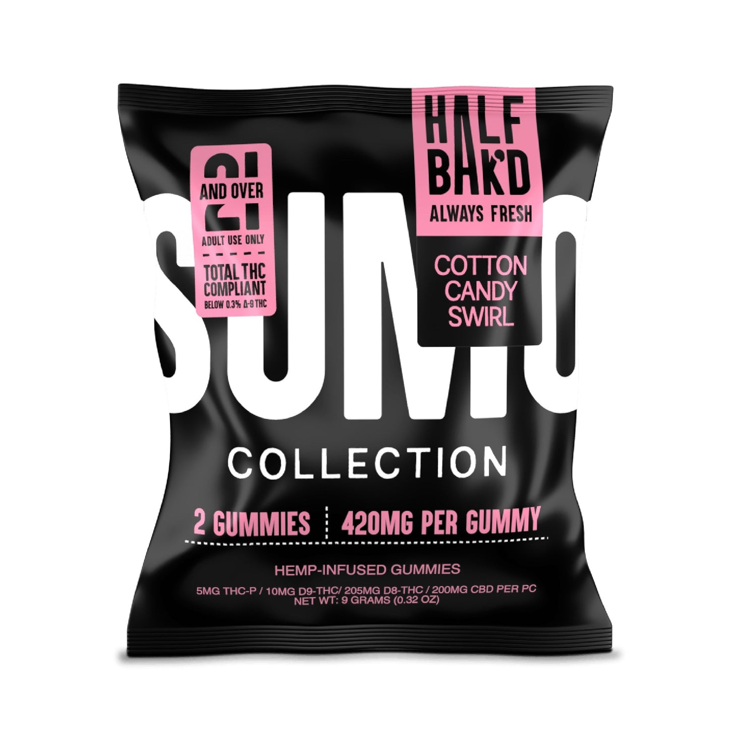 Half Bakd Sumo THC-A Delta 9 Gummies 420mg 2ct