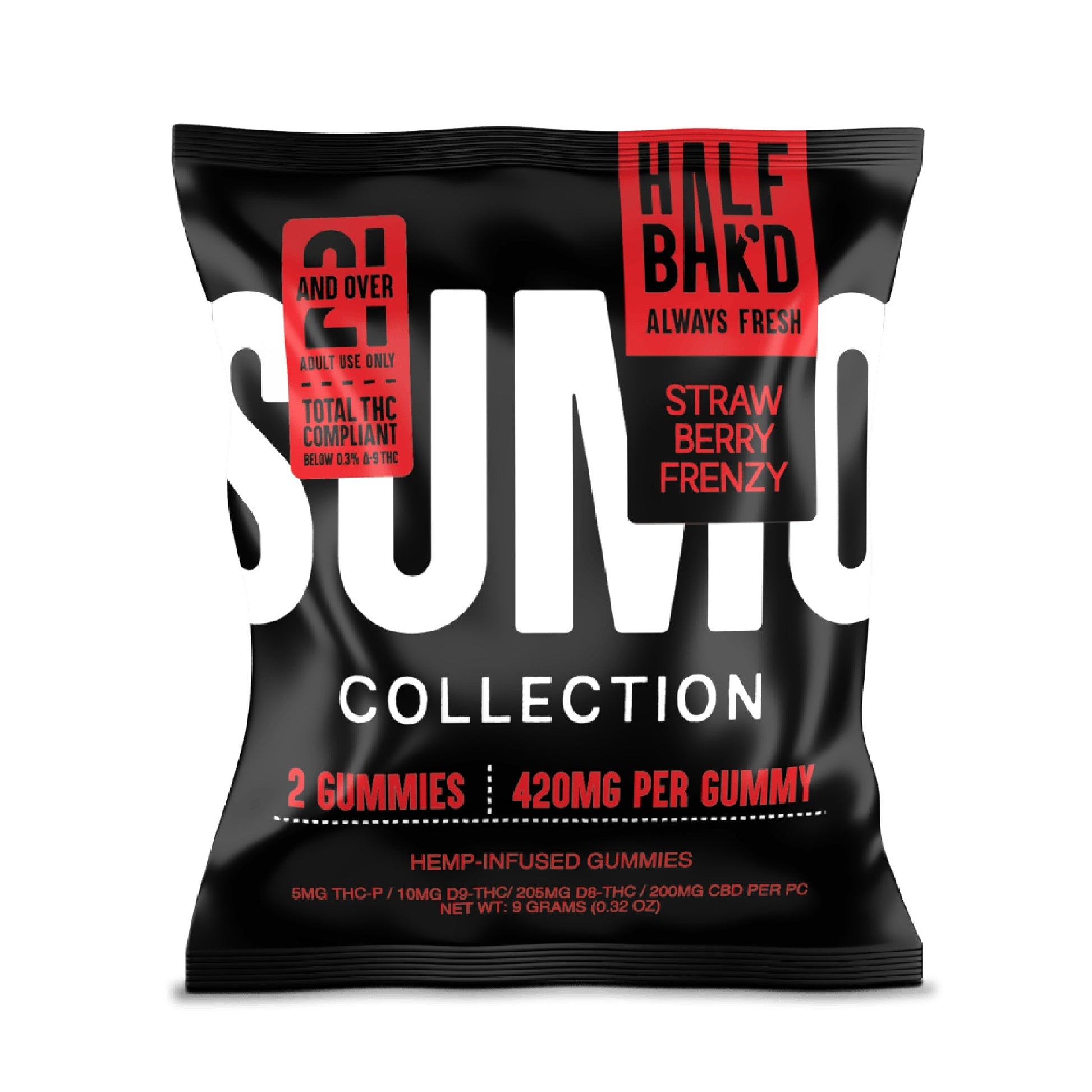 Half Bakd Sumo THC-A Delta 9 Gummies 420mg 2ct