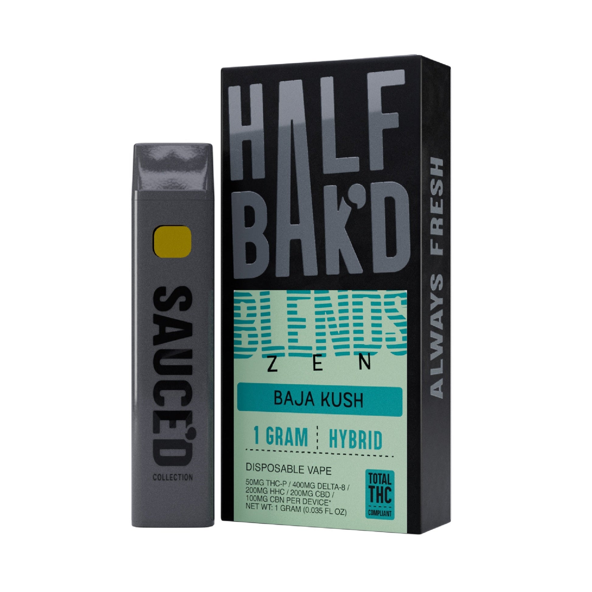 Half Bakd Zen Blend THC Vaporizer 1000mg