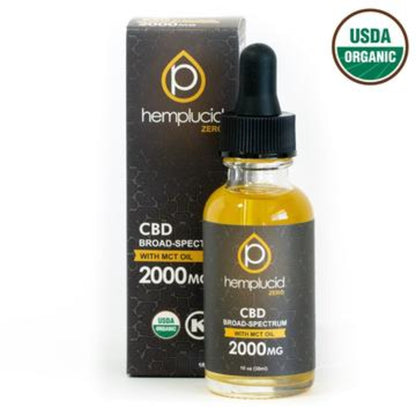 Hemplucid USDA Organic CBD Broad Spectrum Oil MCT 1000mg