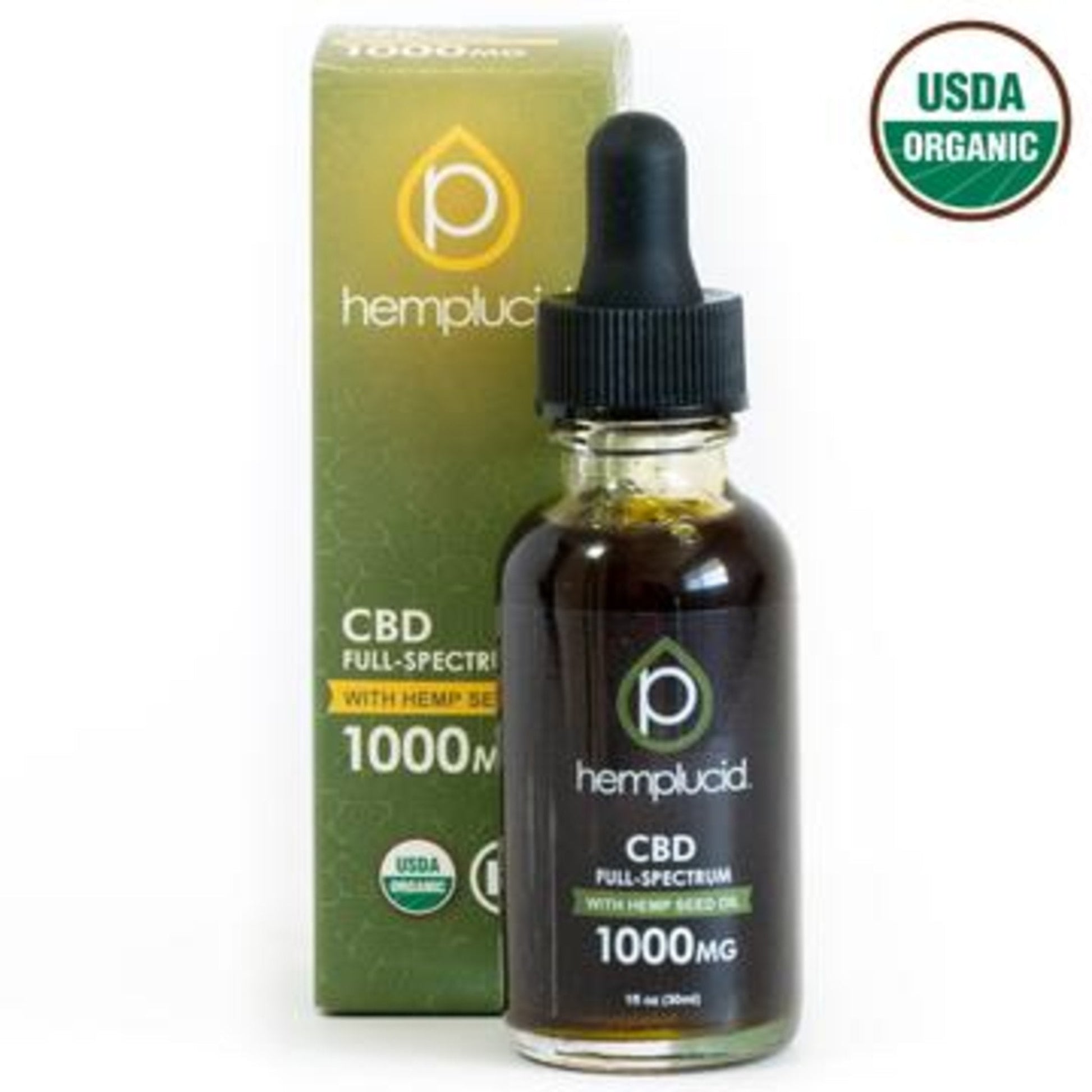 Hemplucid USDA Organic Full Spectrum CBD Oil 1000mg
