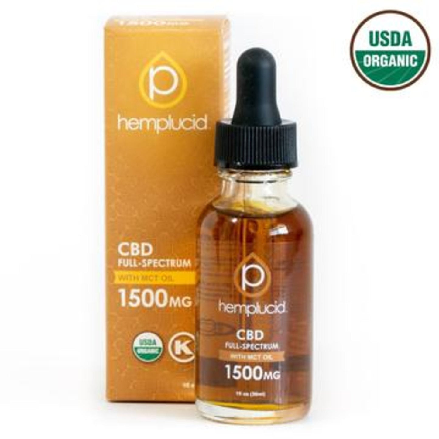 Hemplucid USDA Organic Full Spectrum CBD Oil MCT 1000mg