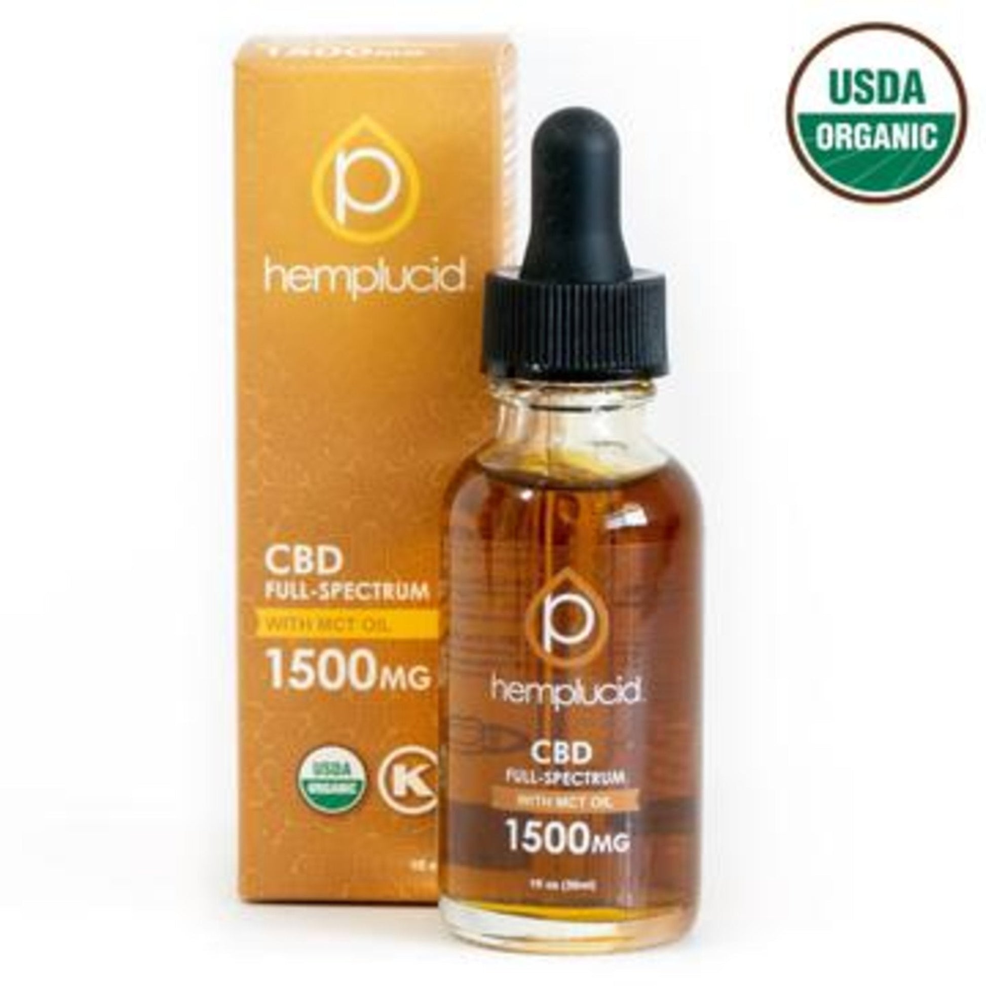 Hemplucid USDA Organic Full Spectrum CBD Oil MCT 1000mg