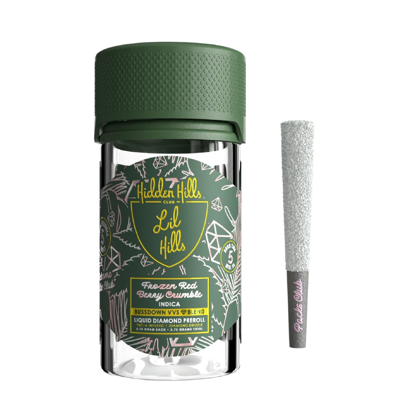 Hidden Hills Buzzdown VVS Liquid Diamond THC-A Pre-Roll 3.75g 5ct