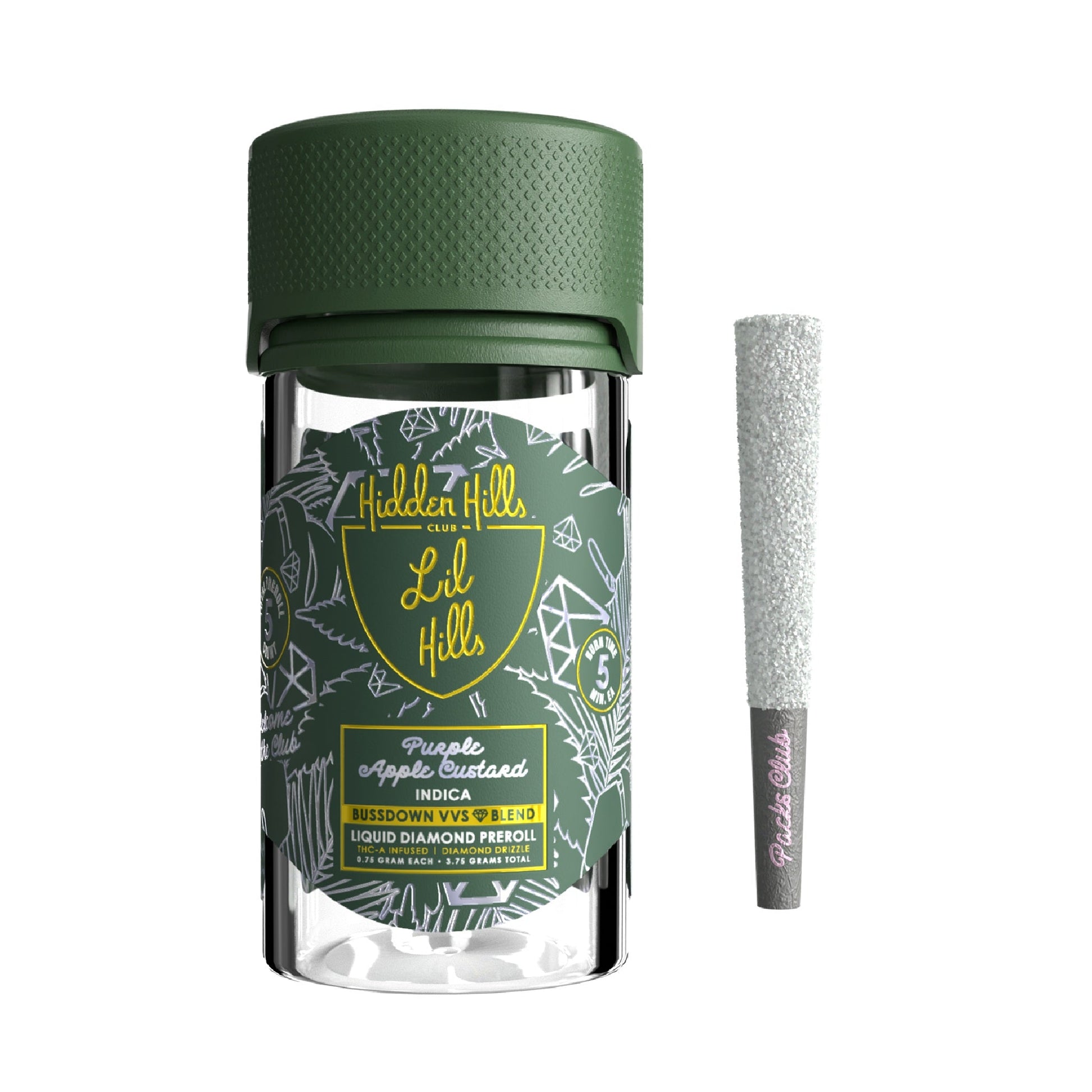 Hidden Hills Buzzdown VVS Liquid Diamond THC-A Pre-Roll 3.75g 5ct