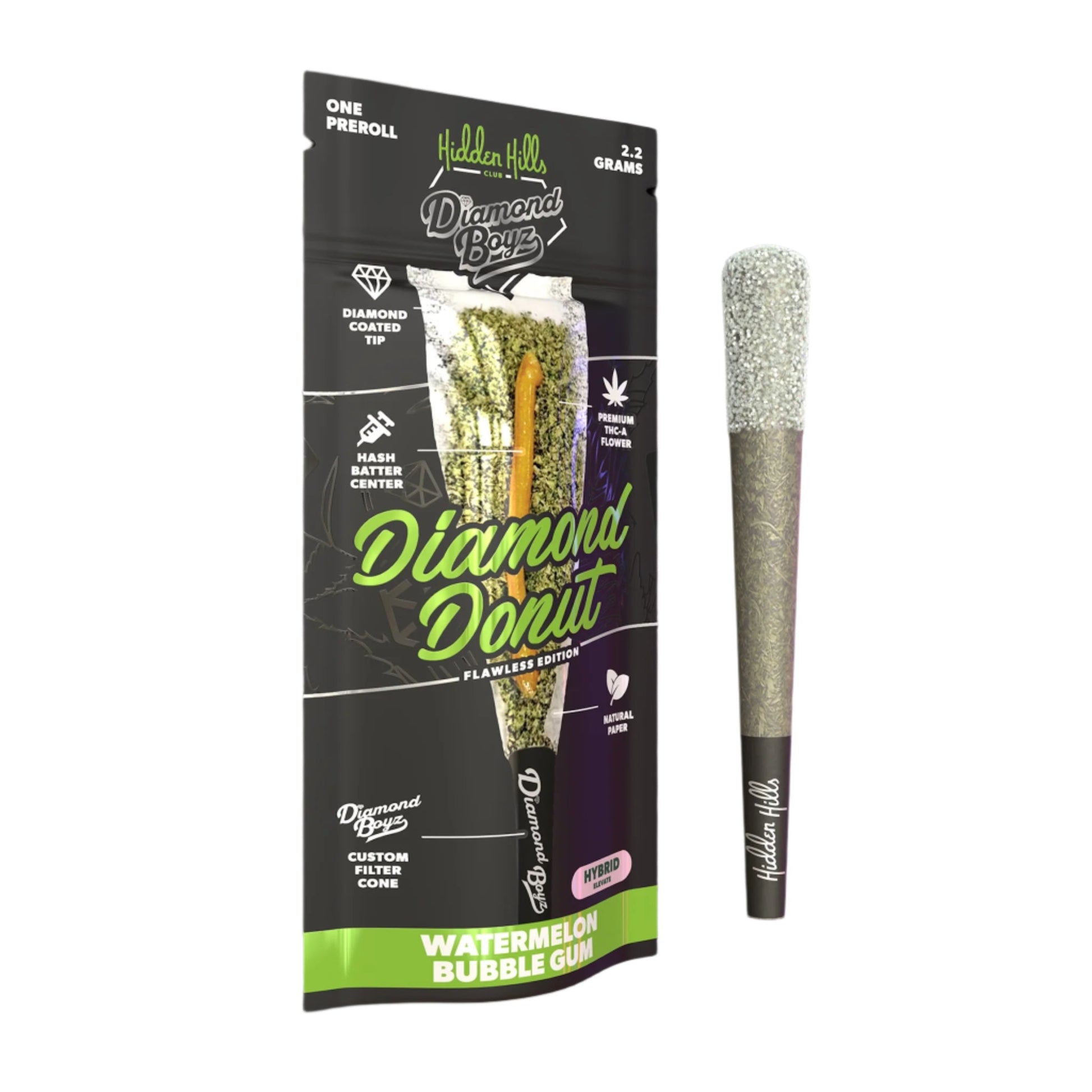Hidden Hills Diamond Boyz Diamond Donut THC-A Pre-Roll 2.2g