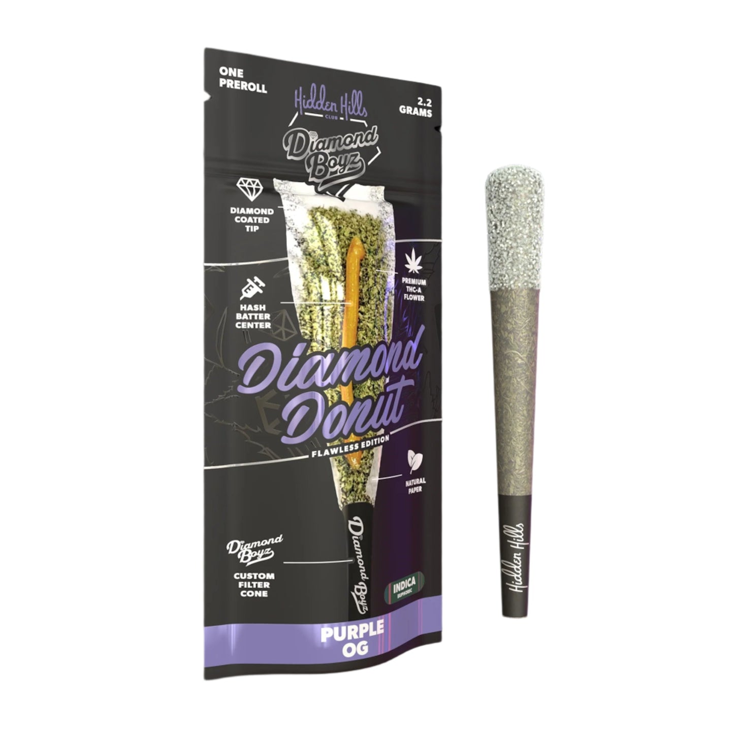 Hidden Hills Diamond Boyz Diamond Donut THC-A Pre-Roll 2.2g