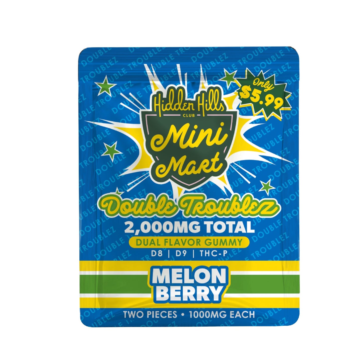 Hidden Hills Mini Mart Double Troublez THC-P Gummies 2000mg