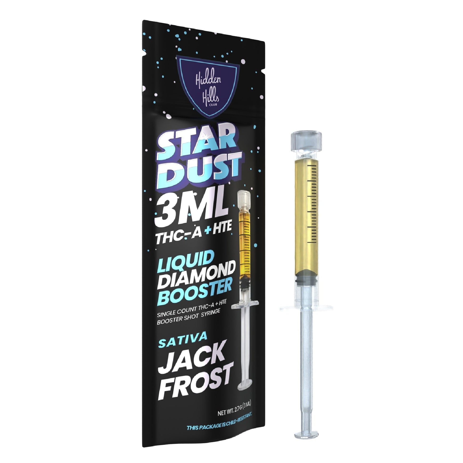 Hidden Hills Stardust THC-A HTE Liquid Diamonds Syringe 3000mg