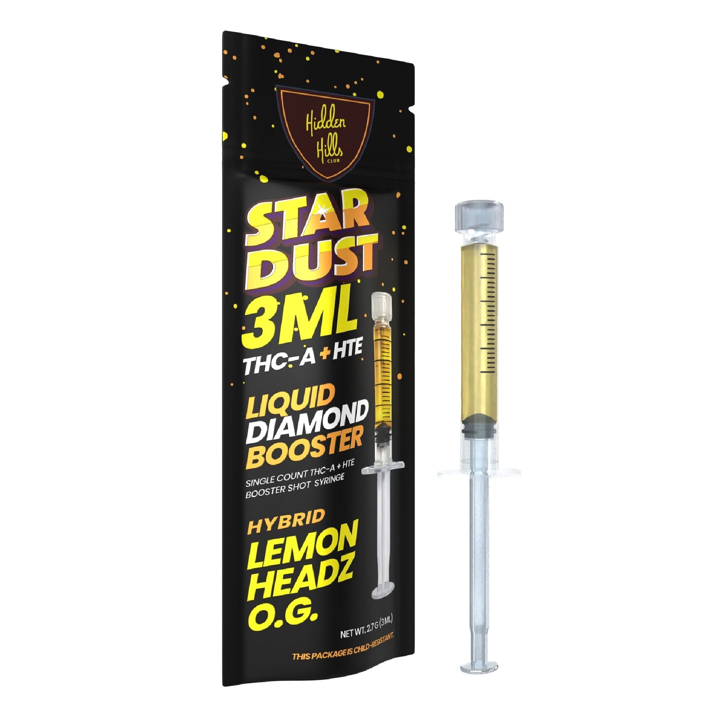 Hidden Hills Stardust THC-A HTE Liquid Diamonds Syringe 3000mg