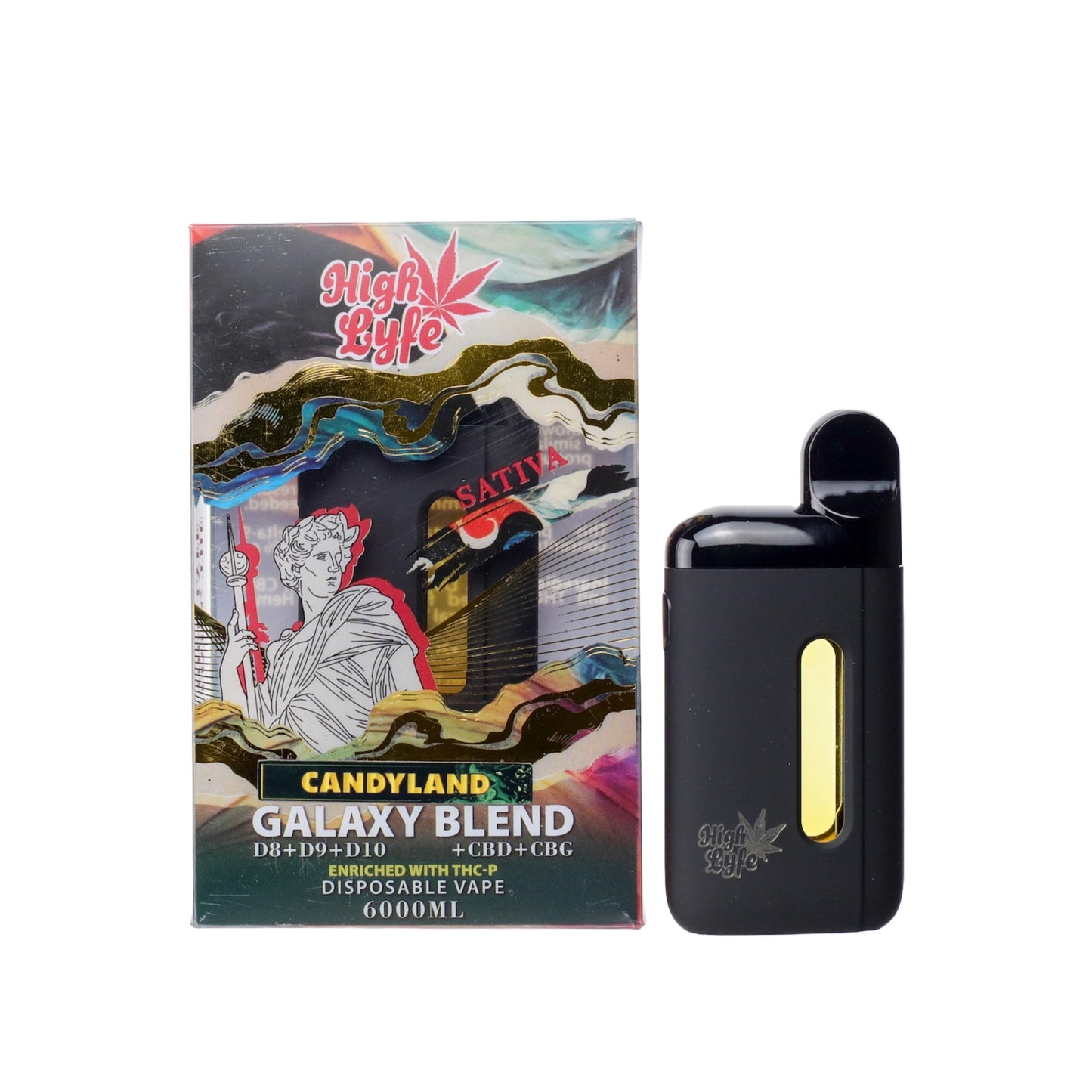 High Lyfe Galaxy Blend D8 D9 D10 HHC CBD CBG Vaporizer 6000mg
