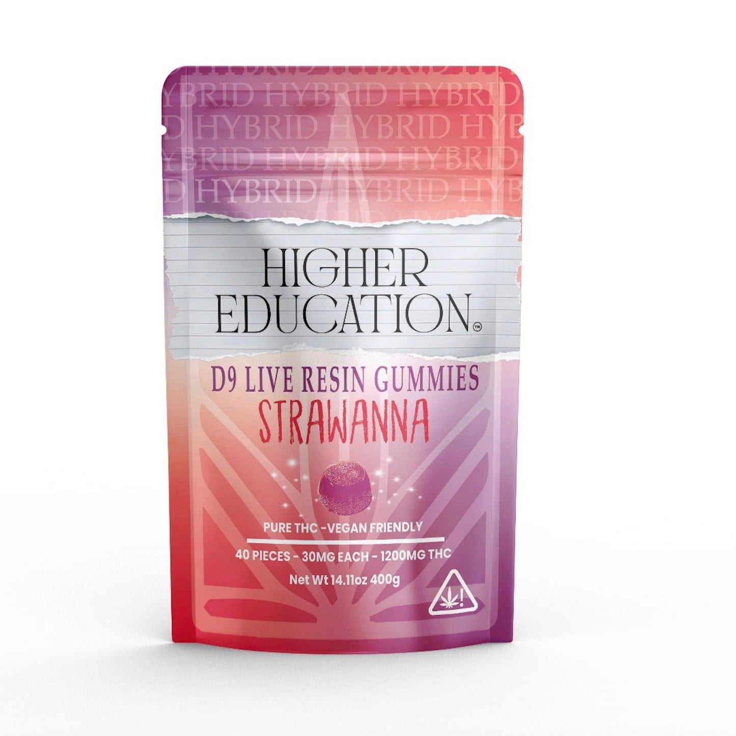 Higher Education Live Resin Delta 9 Gummies 1200mg 40ct