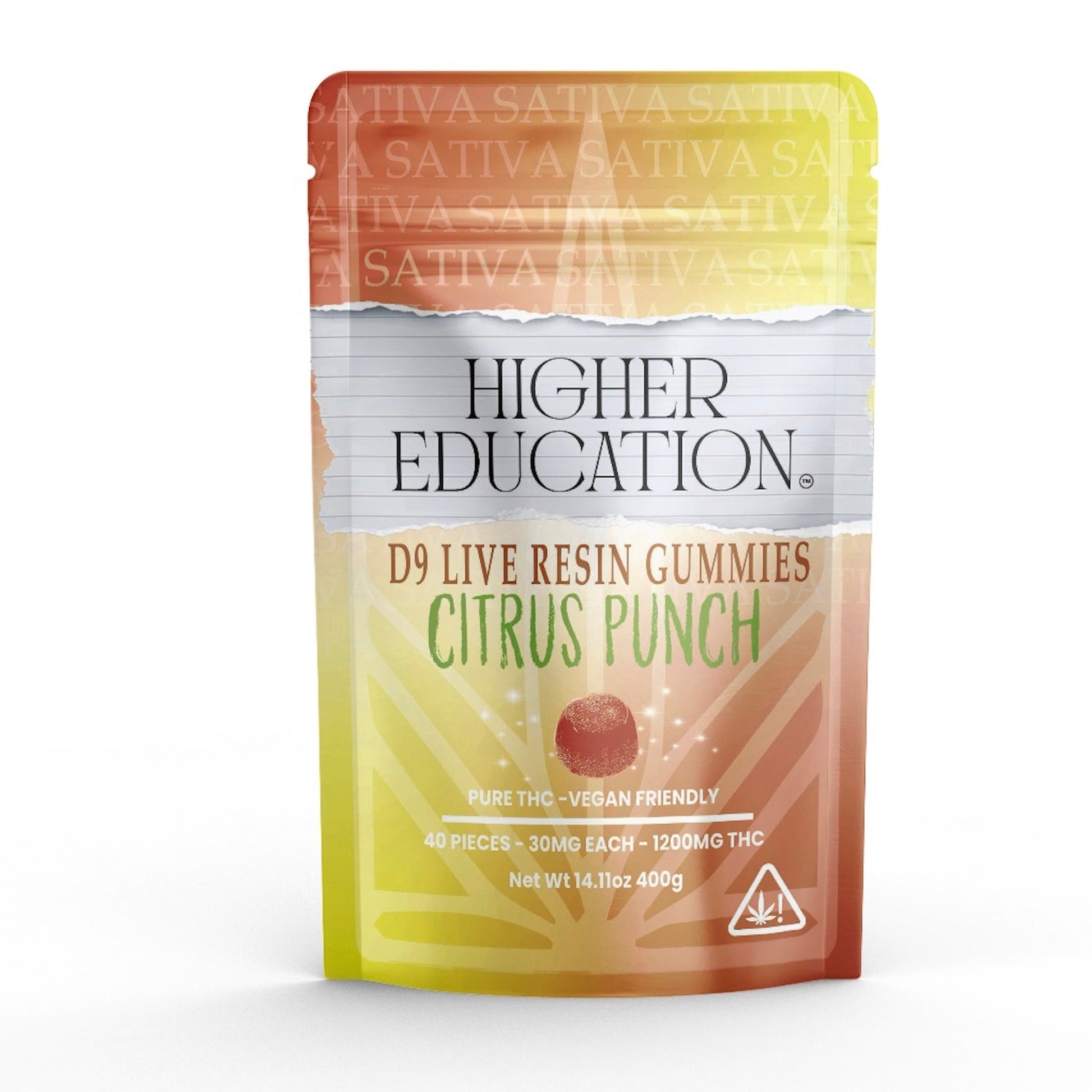 Higher Education Live Resin Delta 9 Gummies 1200mg 40ct