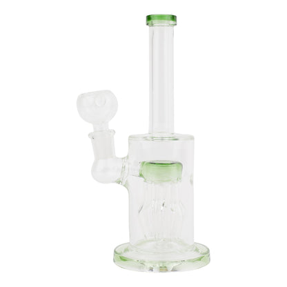 Allied International Jelly Fish Chamber Bong 7in Green Glass