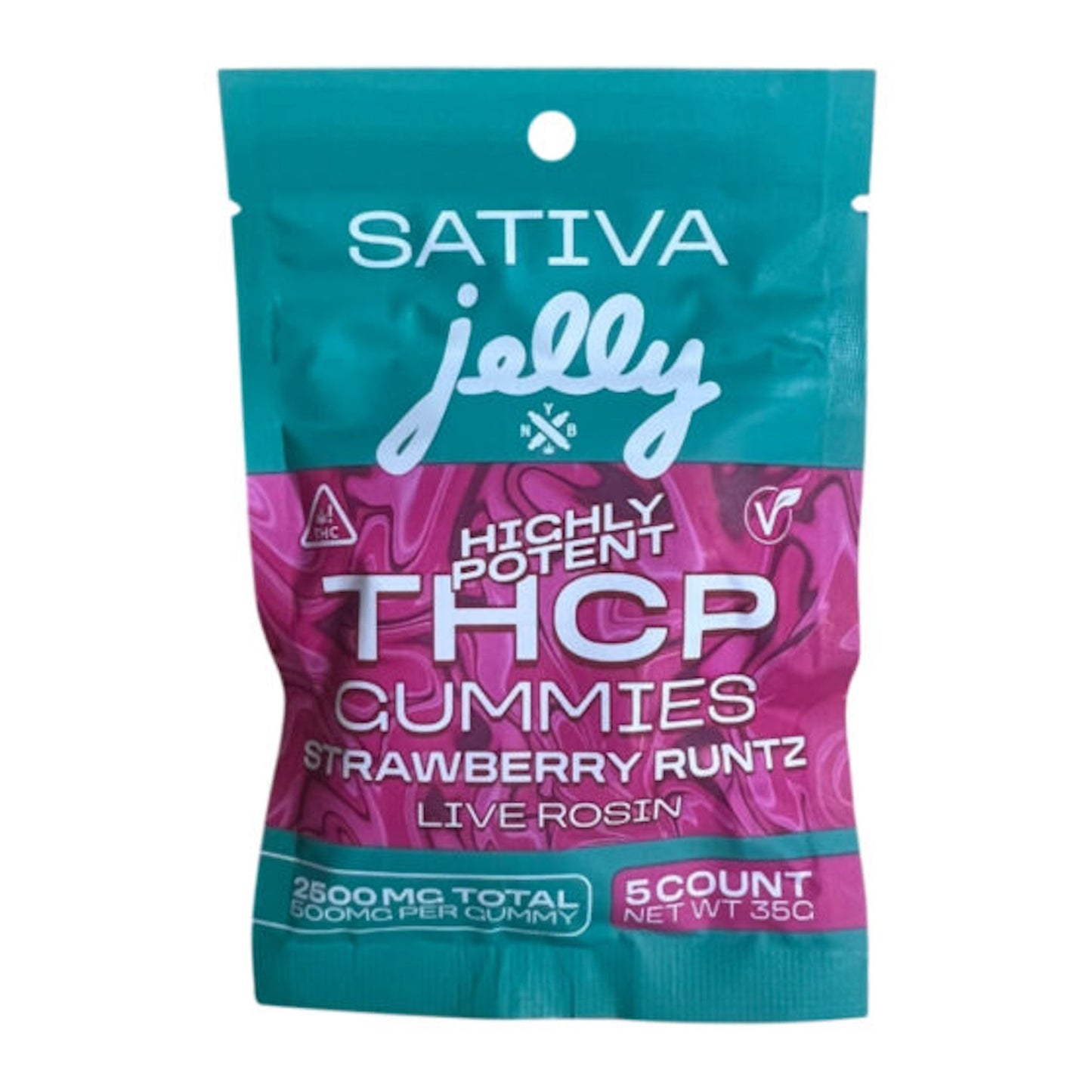 Jelly THCP Live Rosin Gummies 2500mg 5 Pack