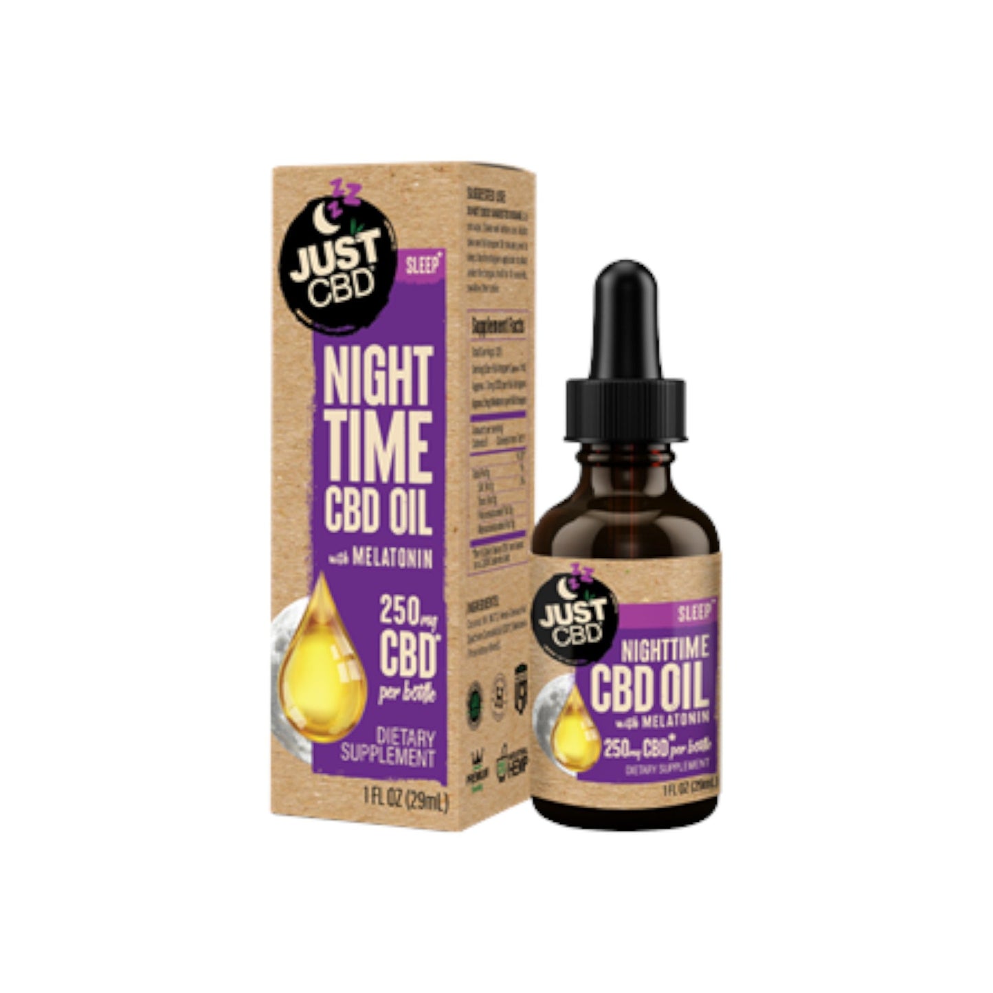 Just CBD Full Spectrum Night Time Tincture 250mg