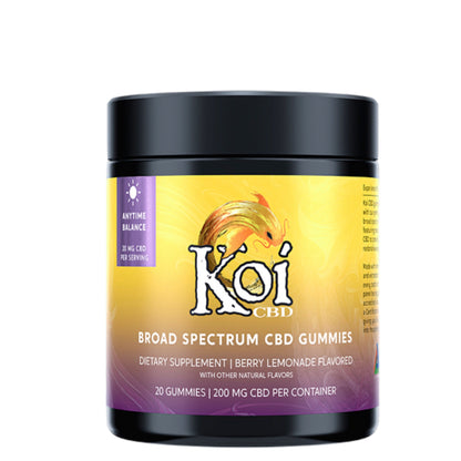 Koi CBD Anytime Berry Lemonade Gummies 60mg Broad Spectrum