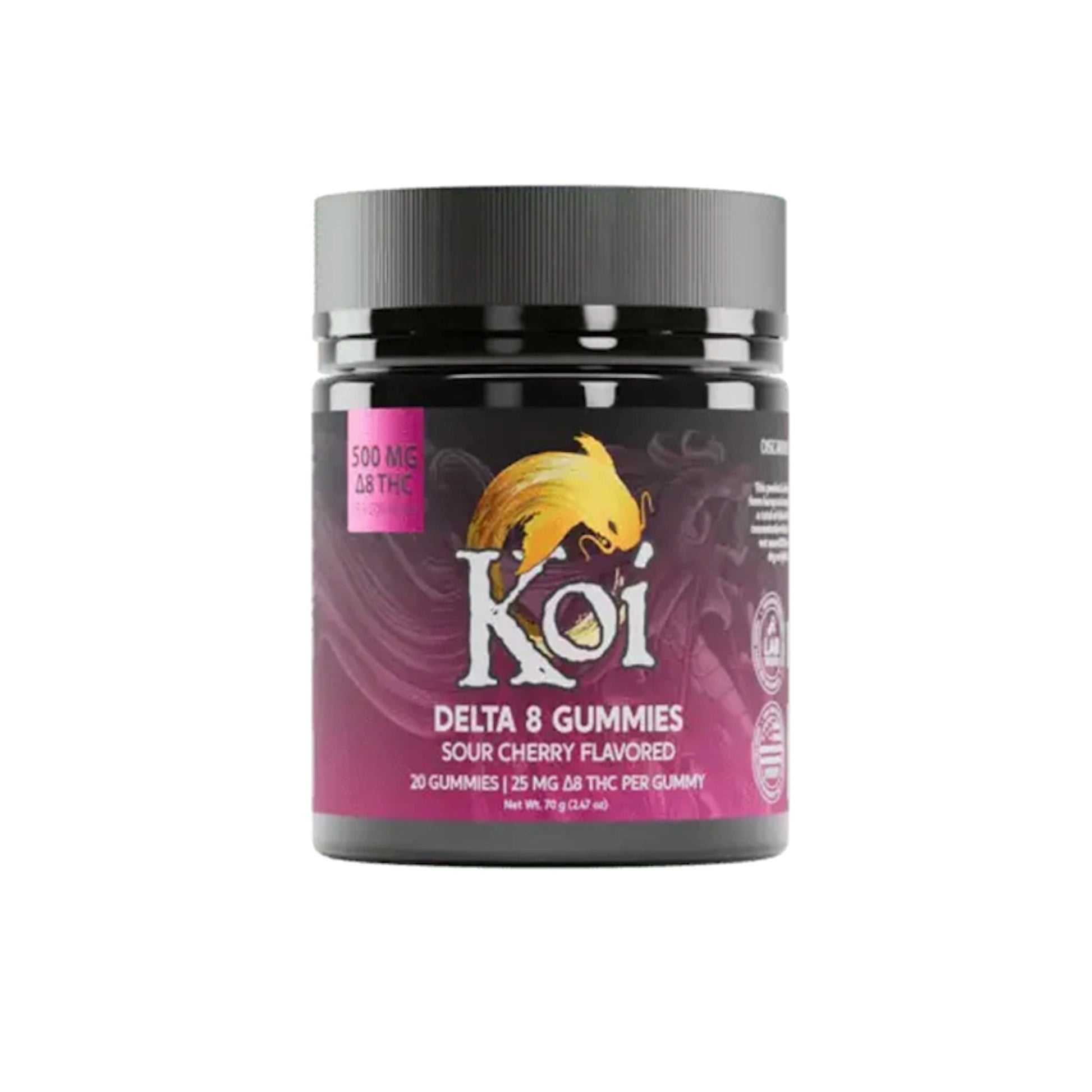 Koi CBD Delta 8 Sour Cherry Gummies 500mg