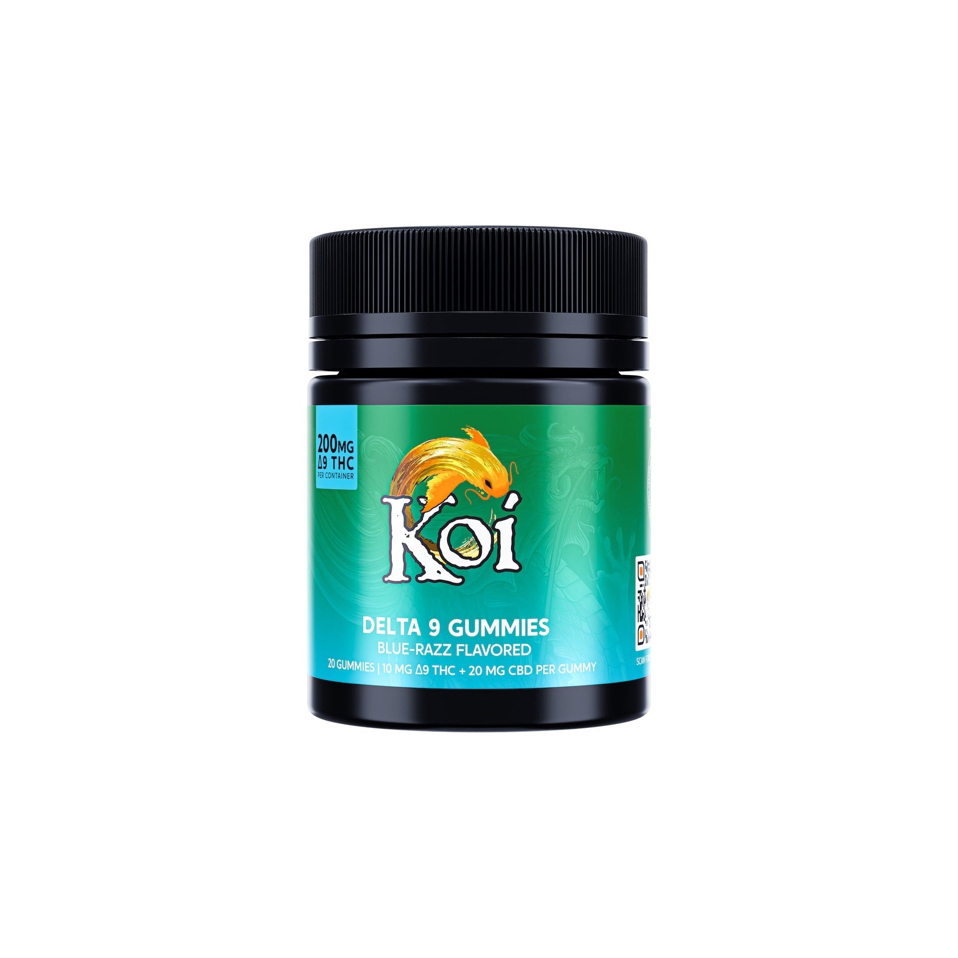 Koi Delta 9 Blue Razz Gummies 200mg 20ct