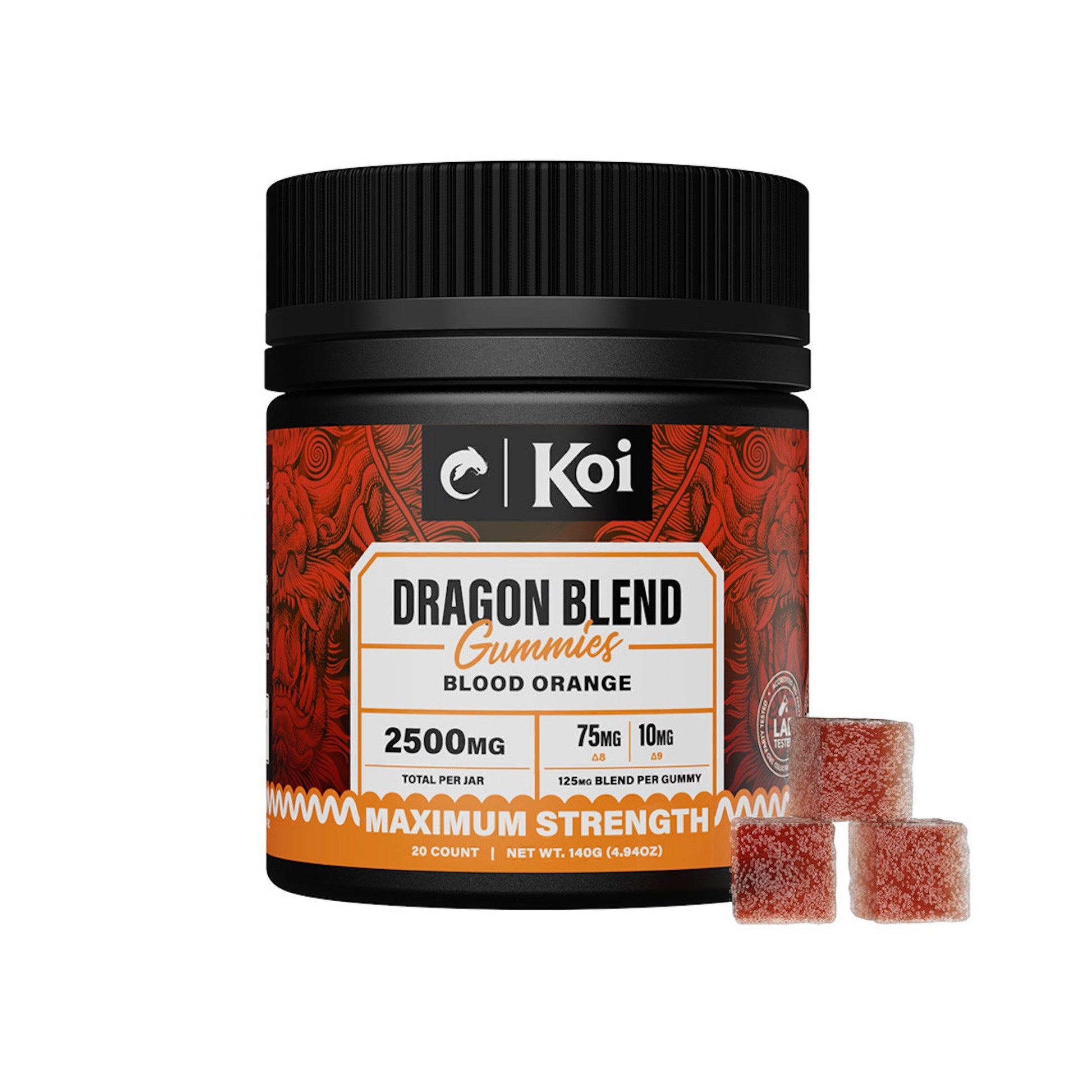 Koi Dragon Blend Blood Orange Gummies 2500mg