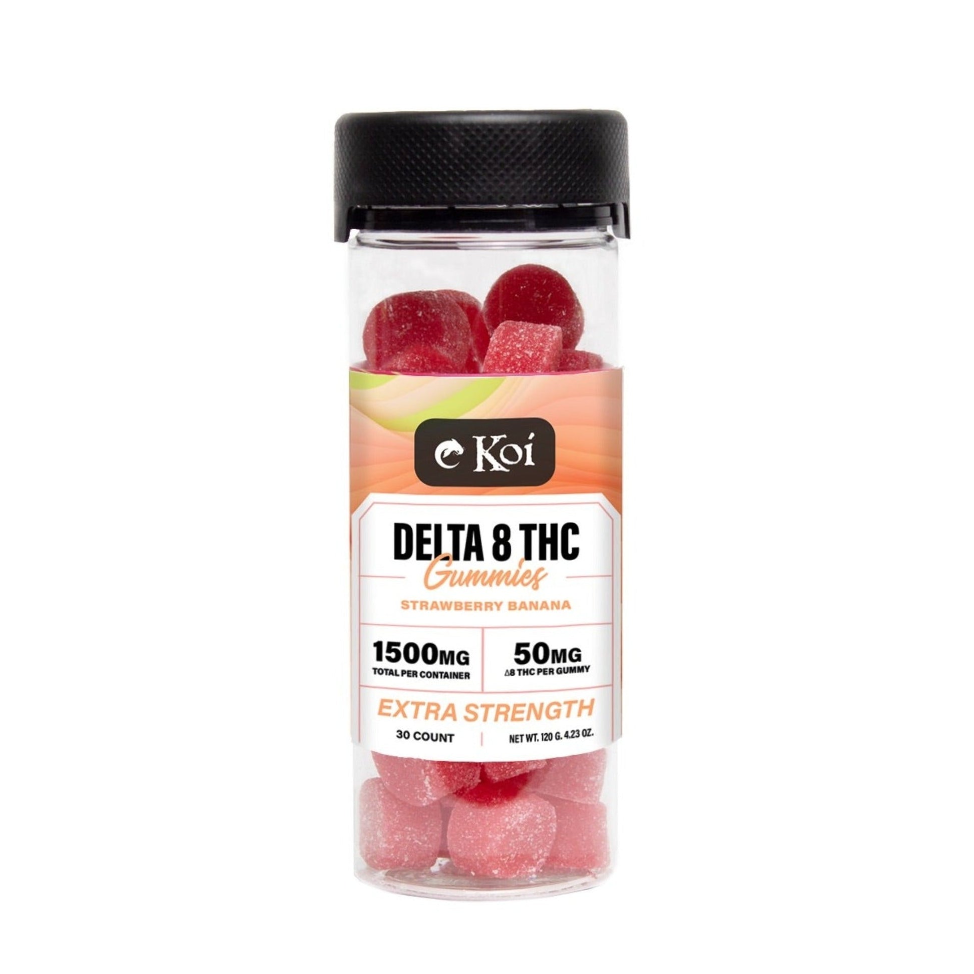 Koi Extra Strength Delta 8 Strawberry Banana Gummies 1500mg