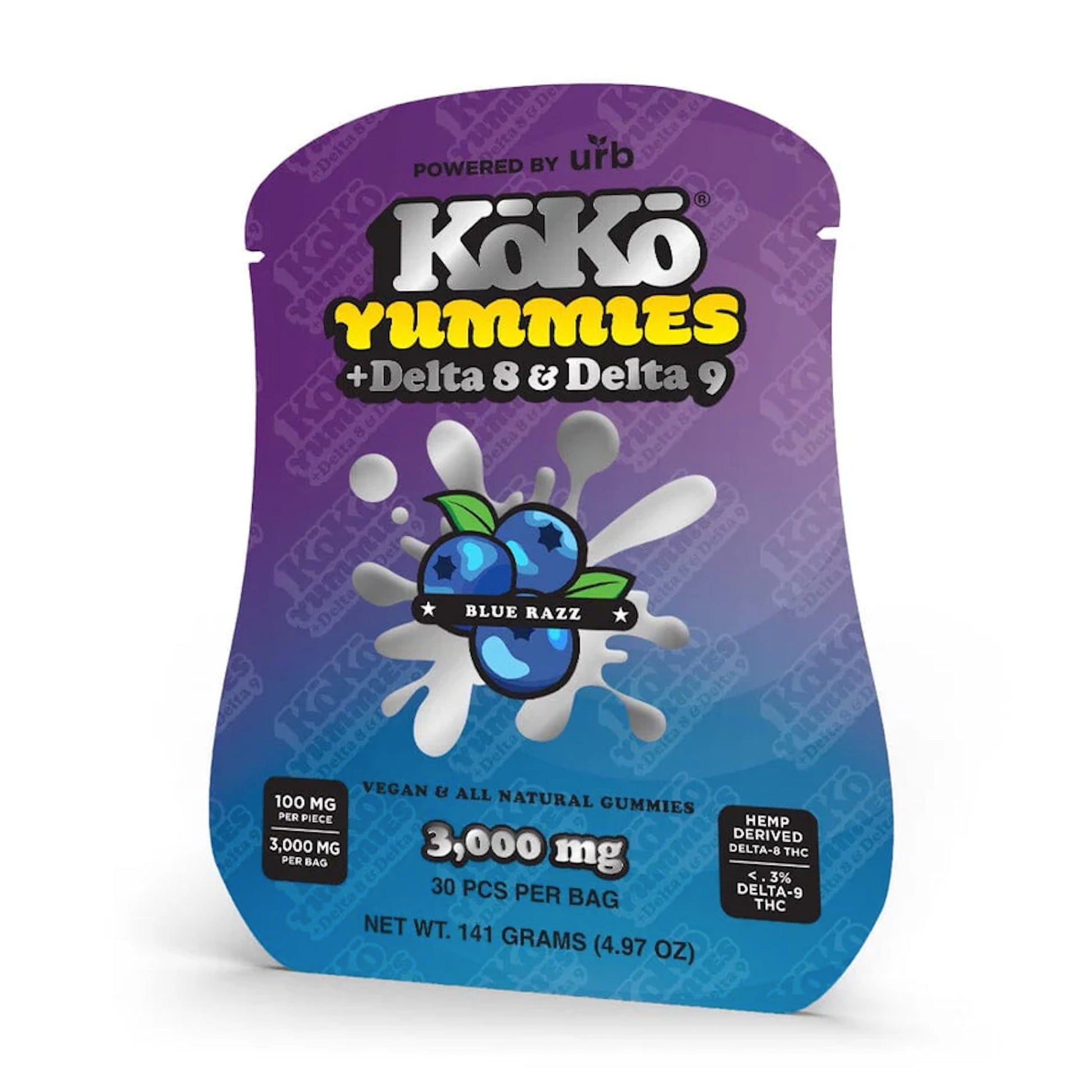 Koko Nuggz Delta 8 + Delta 9 Yummies Gummies 3000mg 30ct