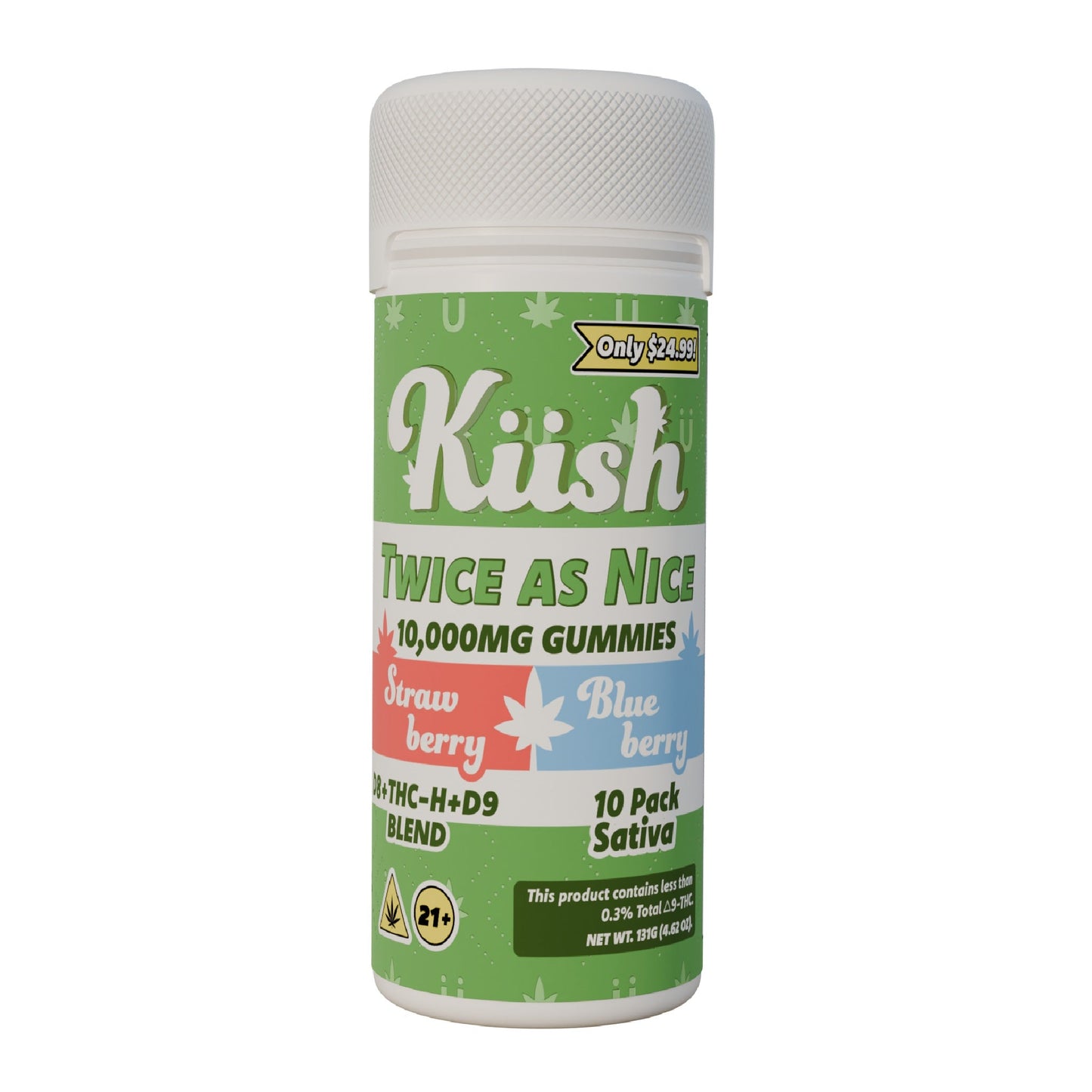 Kush Twice As Nice Double Stack THC Gummies 10000mg