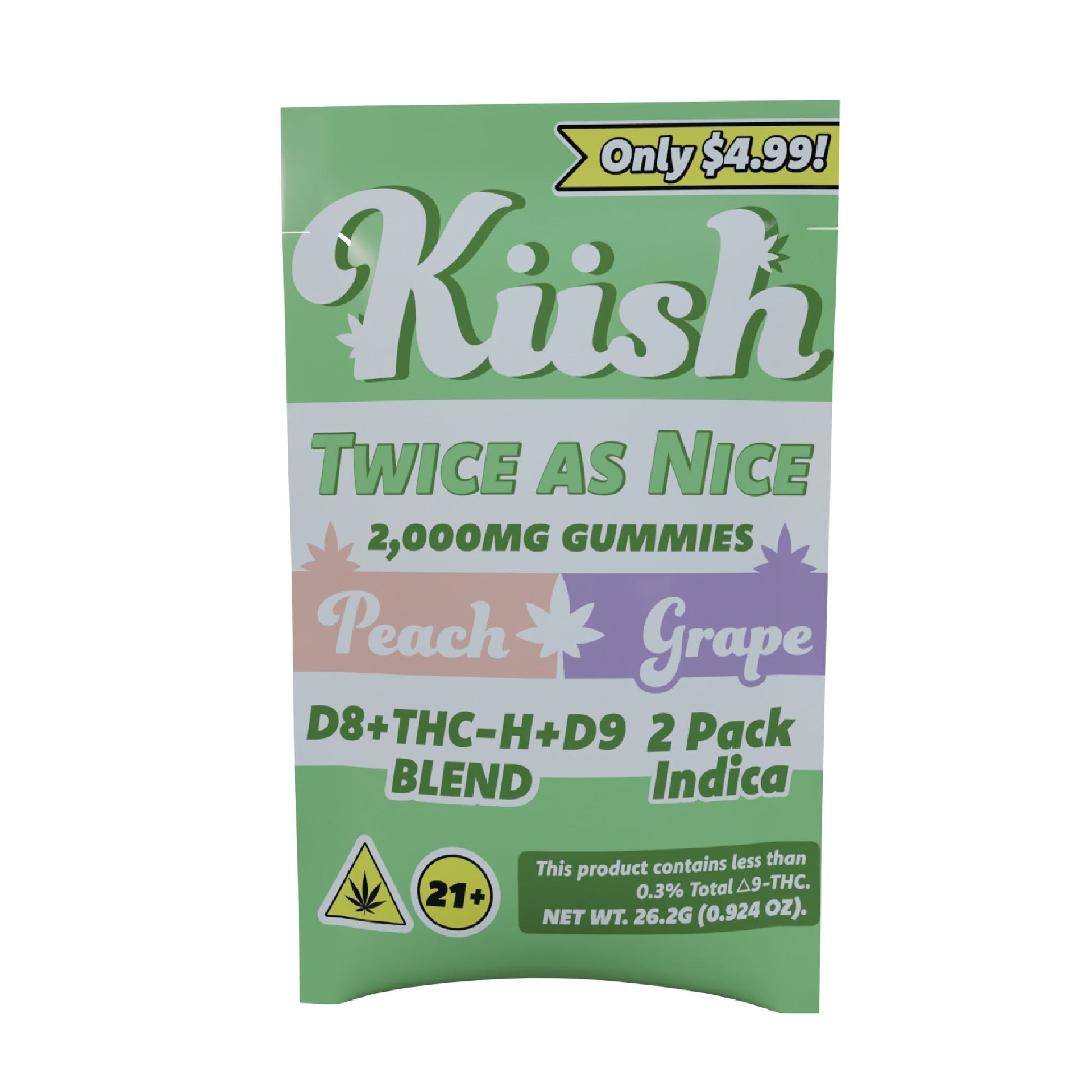 Kush Twice As Nice Double Stack THC Gummies 2000mg