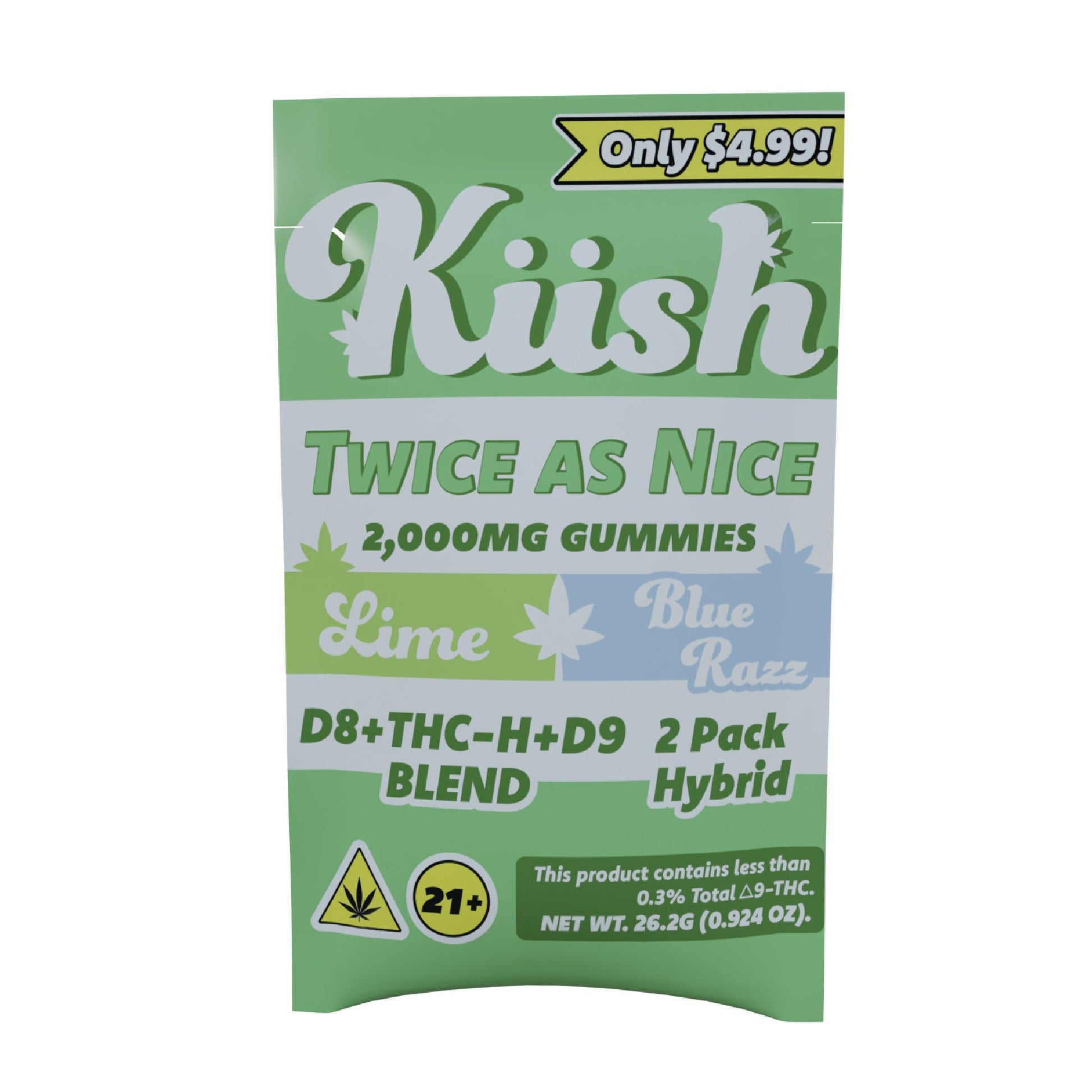 Kush Twice As Nice Double Stack THC Gummies 2000mg
