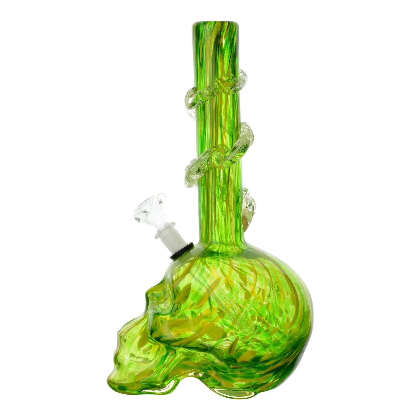 Everything 420 Large Dappled Skull Bong 14in Borosilicate Glass