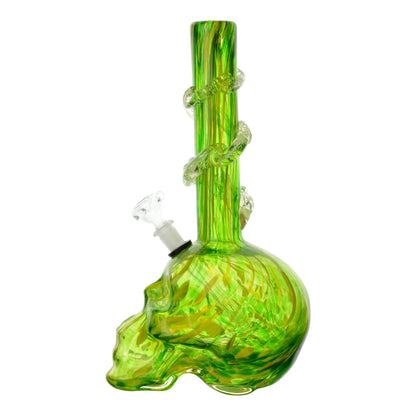 Everything 420 Large Dappled Skull Bong 14in Borosilicate Glass