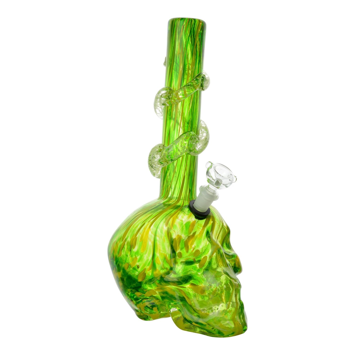 Everything 420 Large Dappled Skull Bong 14in Borosilicate Glass
