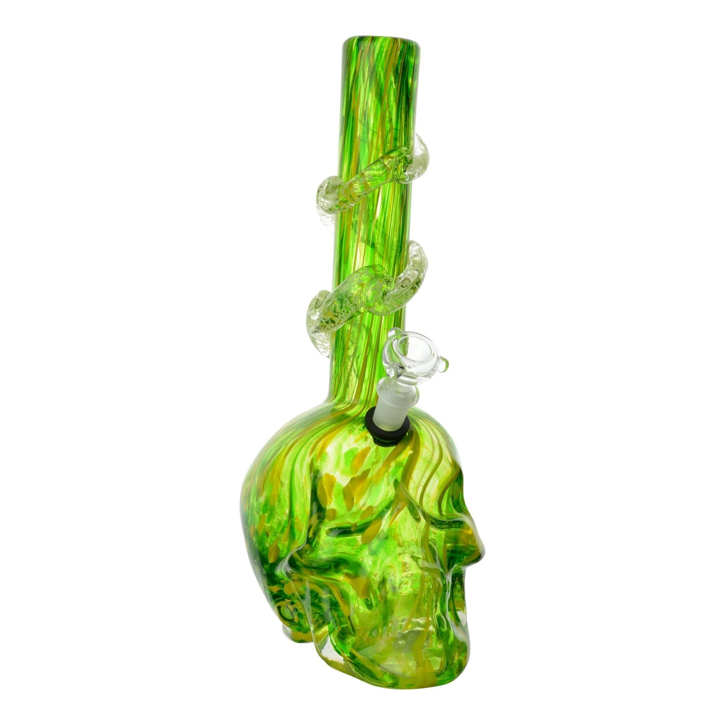 Everything 420 Large Dappled Skull Bong 14in Borosilicate Glass