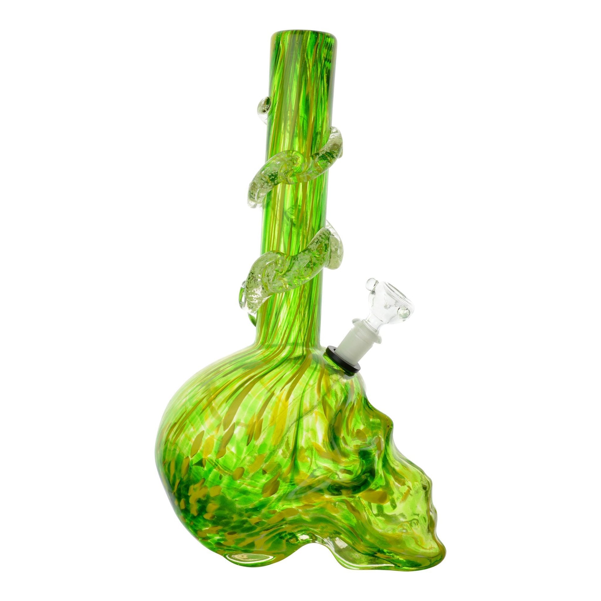 Everything 420 Large Dappled Skull Bong 14in Borosilicate Glass
