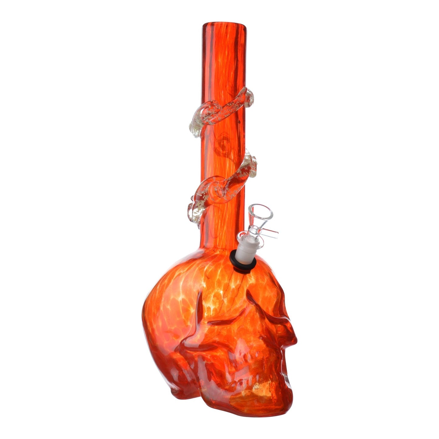 Everything 420 Large Dappled Skull Bong 14in Borosilicate Glass