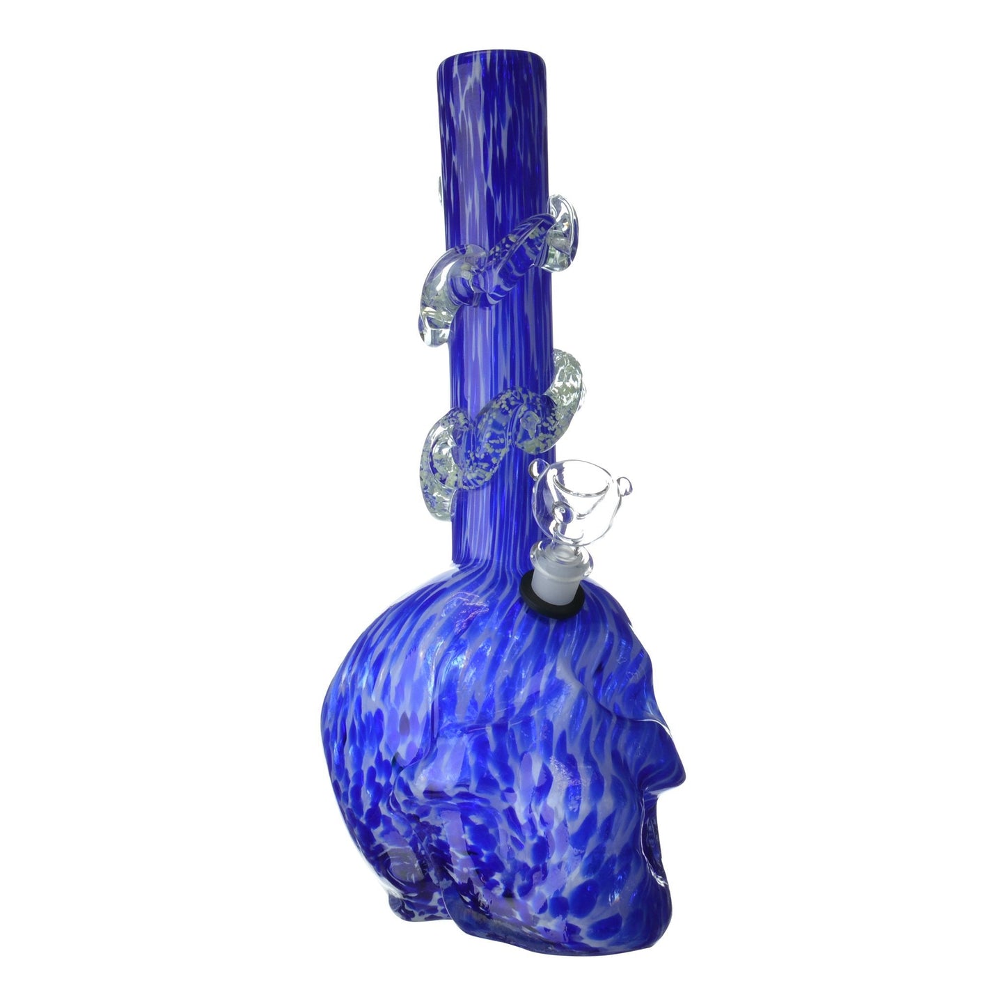 Everything 420 Large Dappled Skull Bong 14in Borosilicate Glass